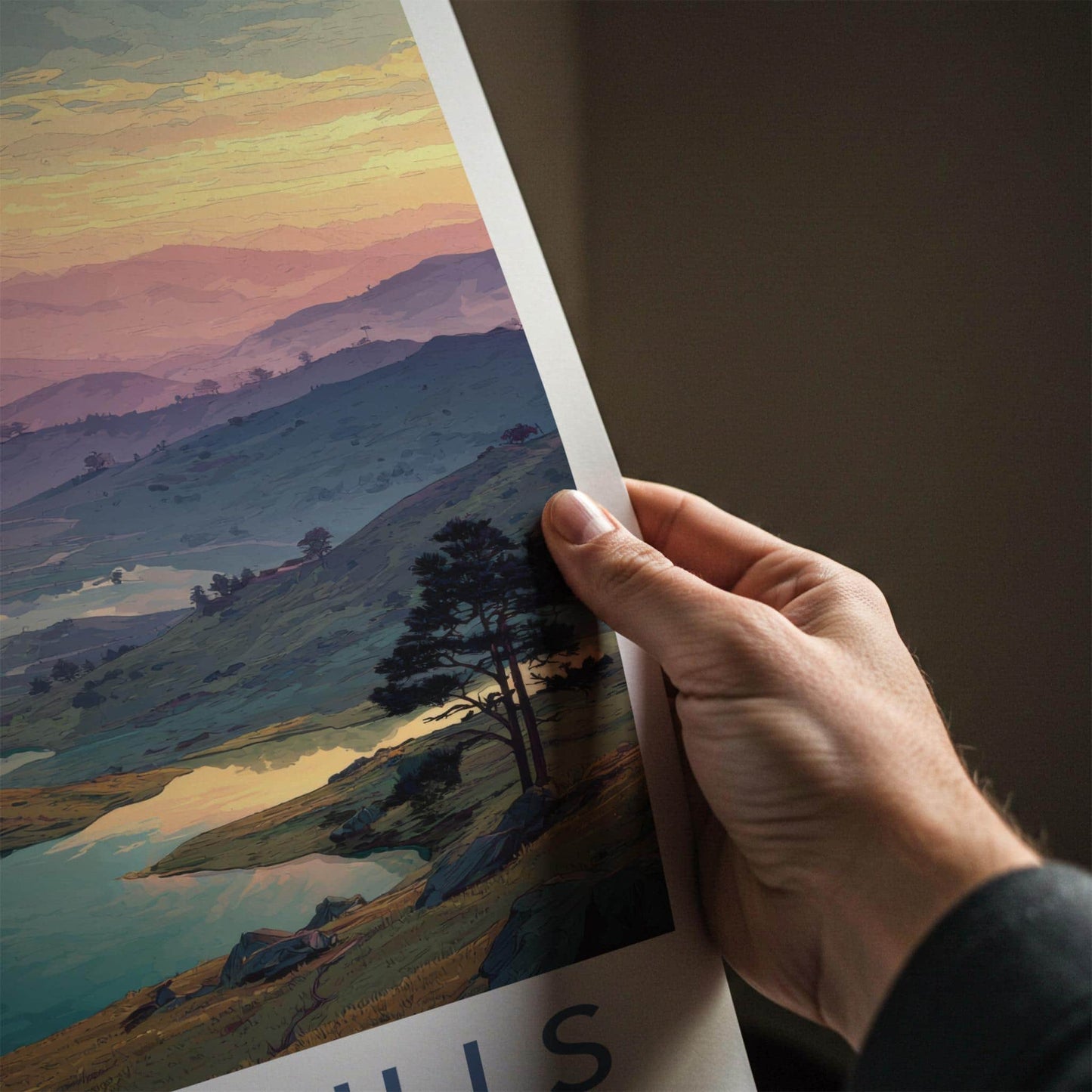 Morni Hills Poster - India Travel Art - Haryana Lake Sunset Wall Decor