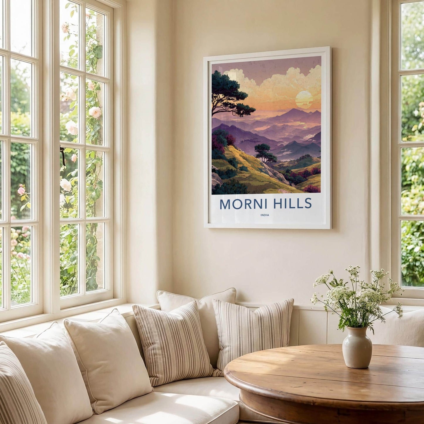 Morni Hills Poster - India Wall Art - Haryana Rolling Hills Sunset Home Decor
