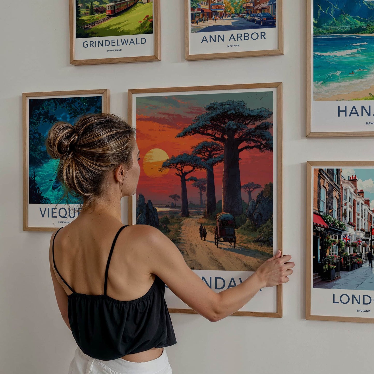 Morondava Poster - Madagascar Baobab Sunset Gallery Art