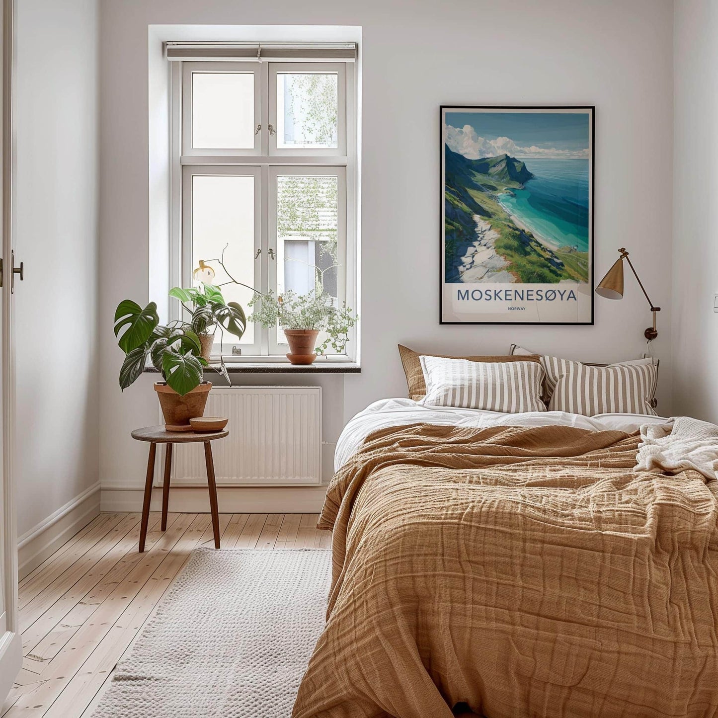 Moskenesoya Poster - Norway Wall Art - Coastal Mountain Path Home Decor