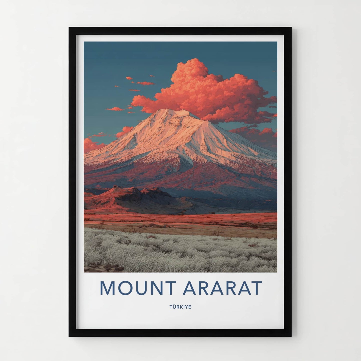 Mount Ararat Poster - Turkiye Art Print - Snowy Peak Clouds Gallery Art