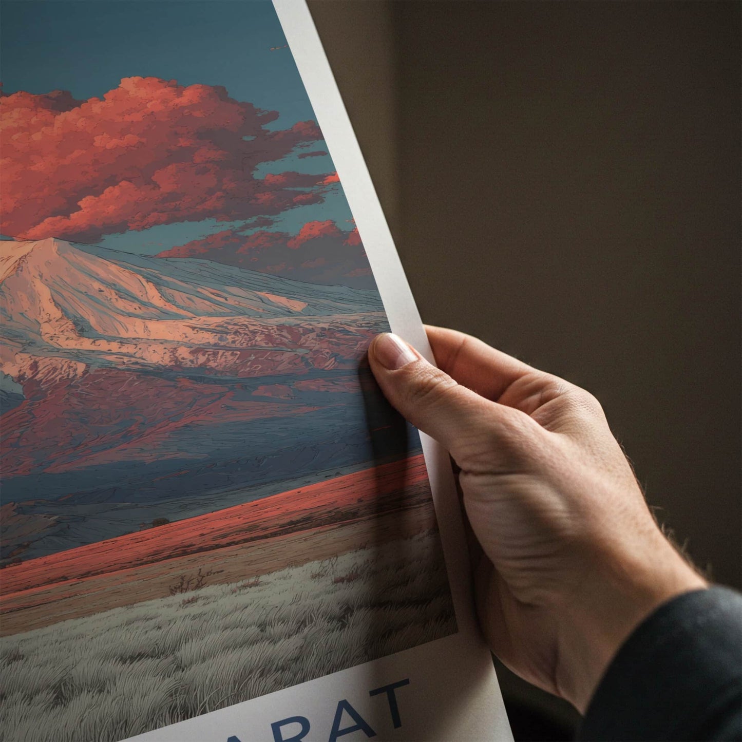 Mount Ararat Poster - Turkiye Art Print - Snowy Peak Clouds Gallery Art