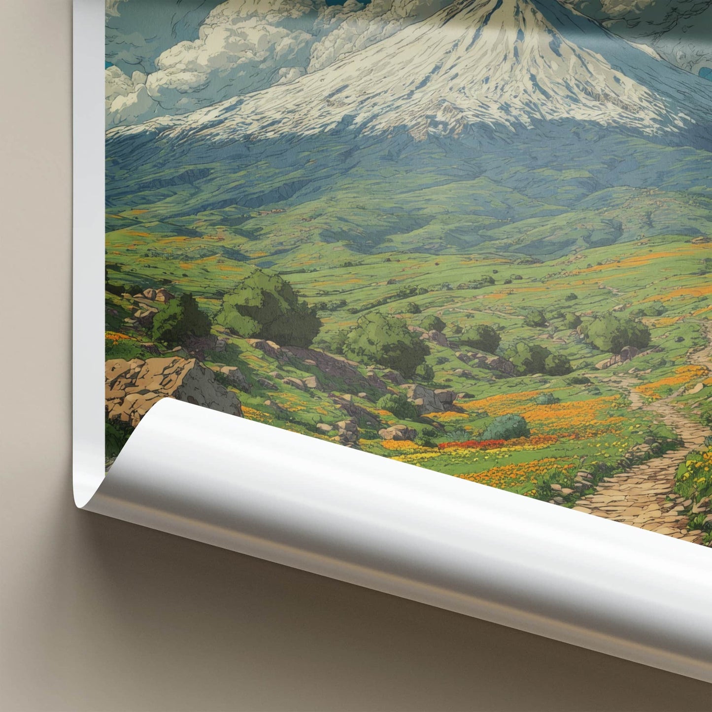 Mount Ararat Poster - Turkiye Art Print - Snowy Peak Path Home Decor