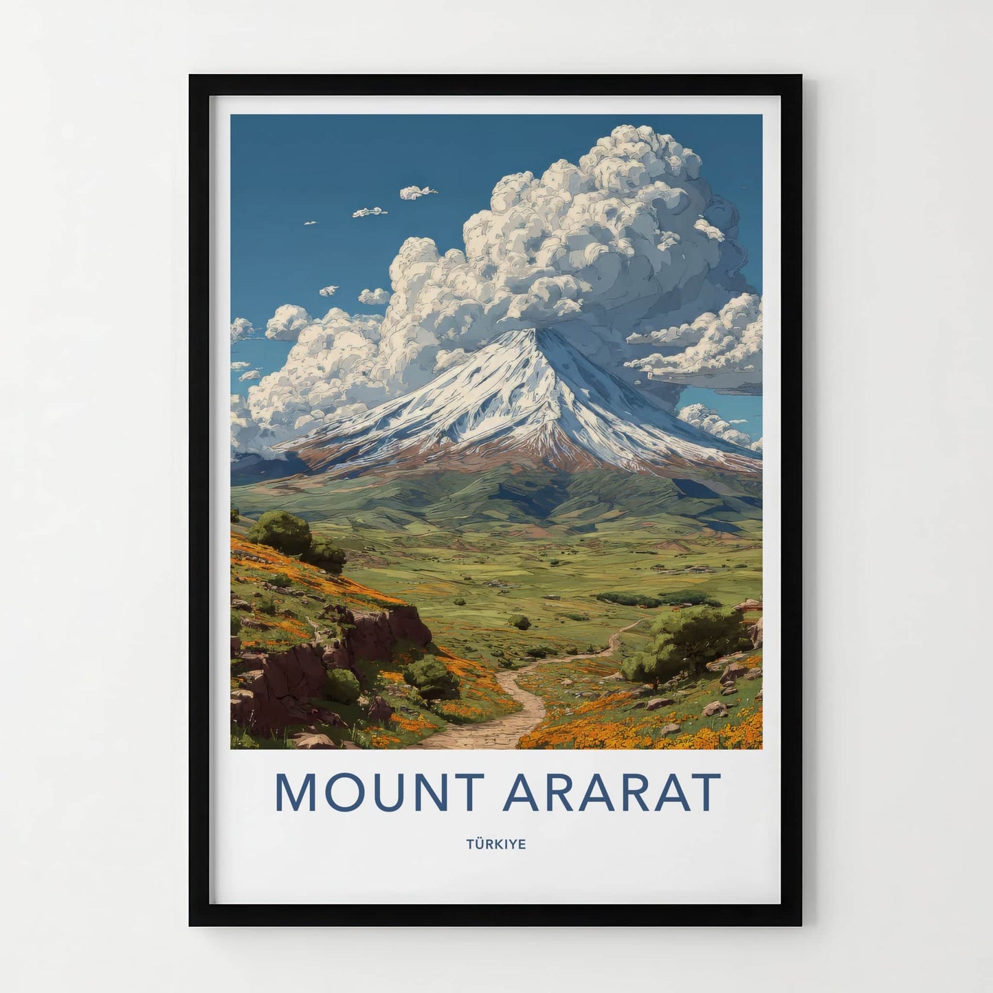 Mount Ararat Poster - Turkiye Wall Art - Snowy Peak Mountain Home Decor