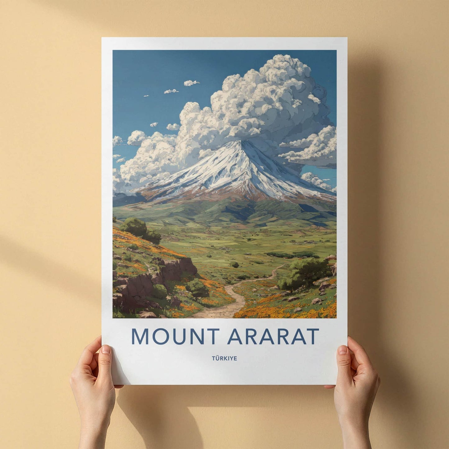 Mount Ararat Poster - Turkiye Wall Art - Snowy Peak Mountain Home Decor