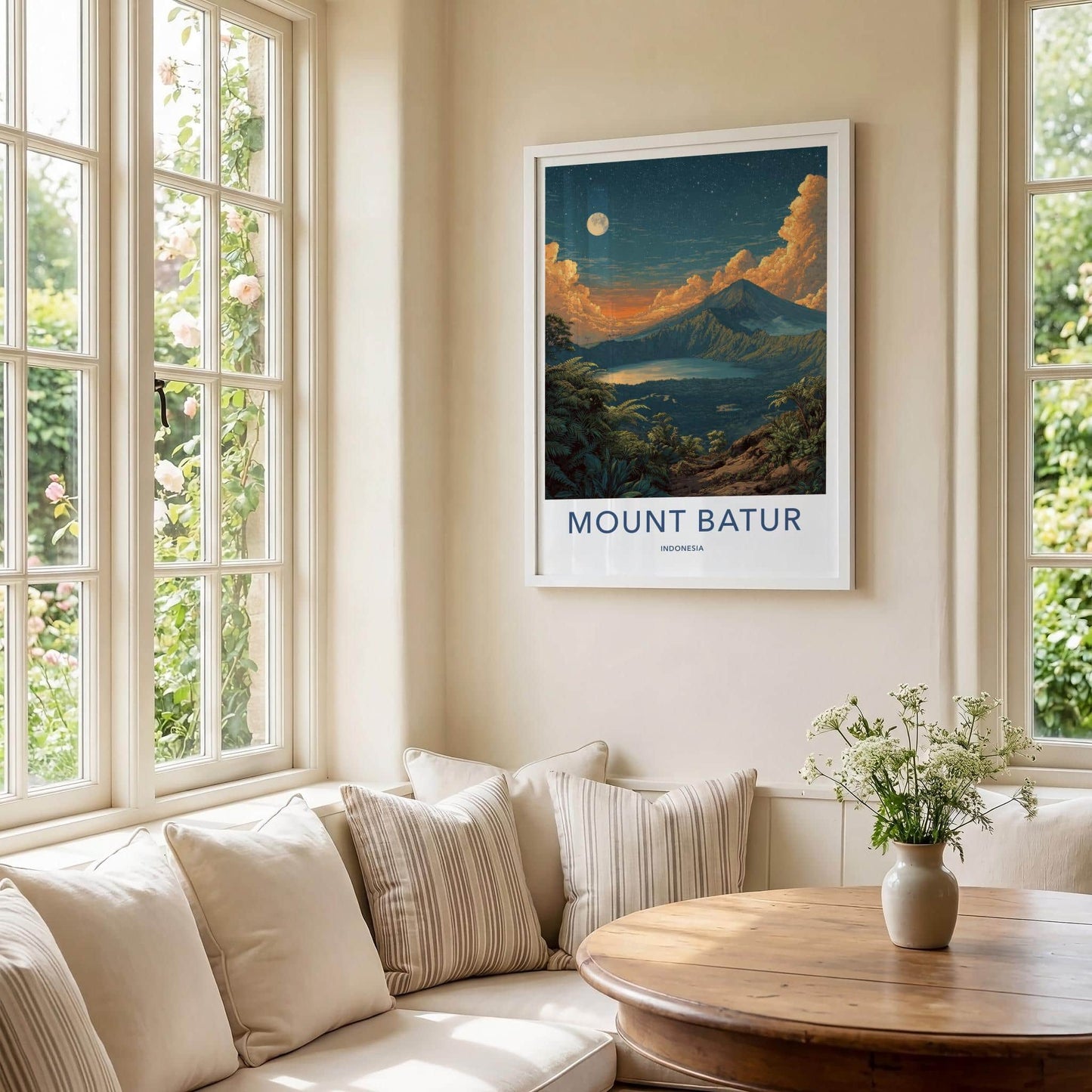 Mount Batur Poster - Indonesia Fine Art - Volcanic Crater Night Gallery Art