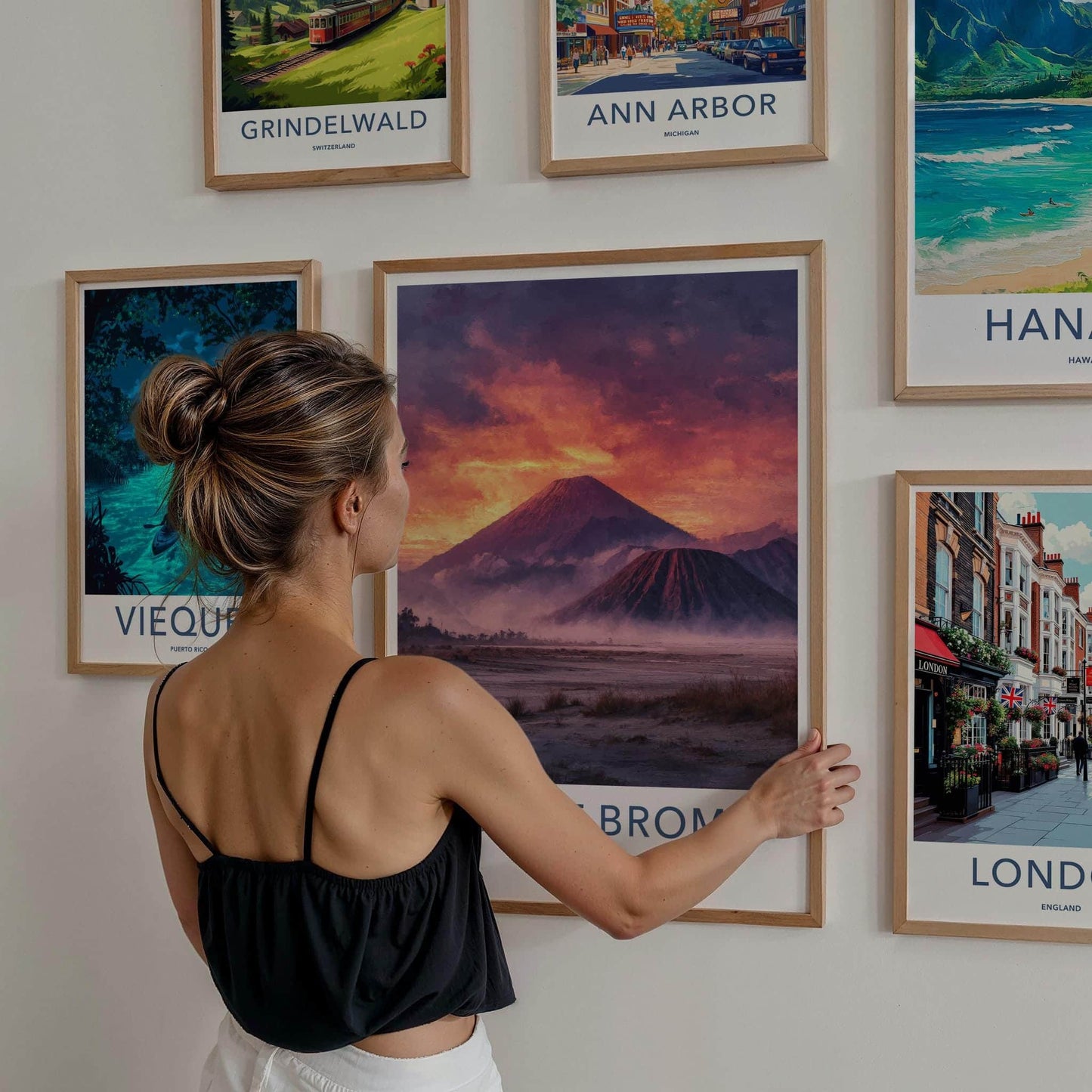 Mount Bromo Poster - Indonesia Travel Art - Volcanic Sunset Vista Home Decor