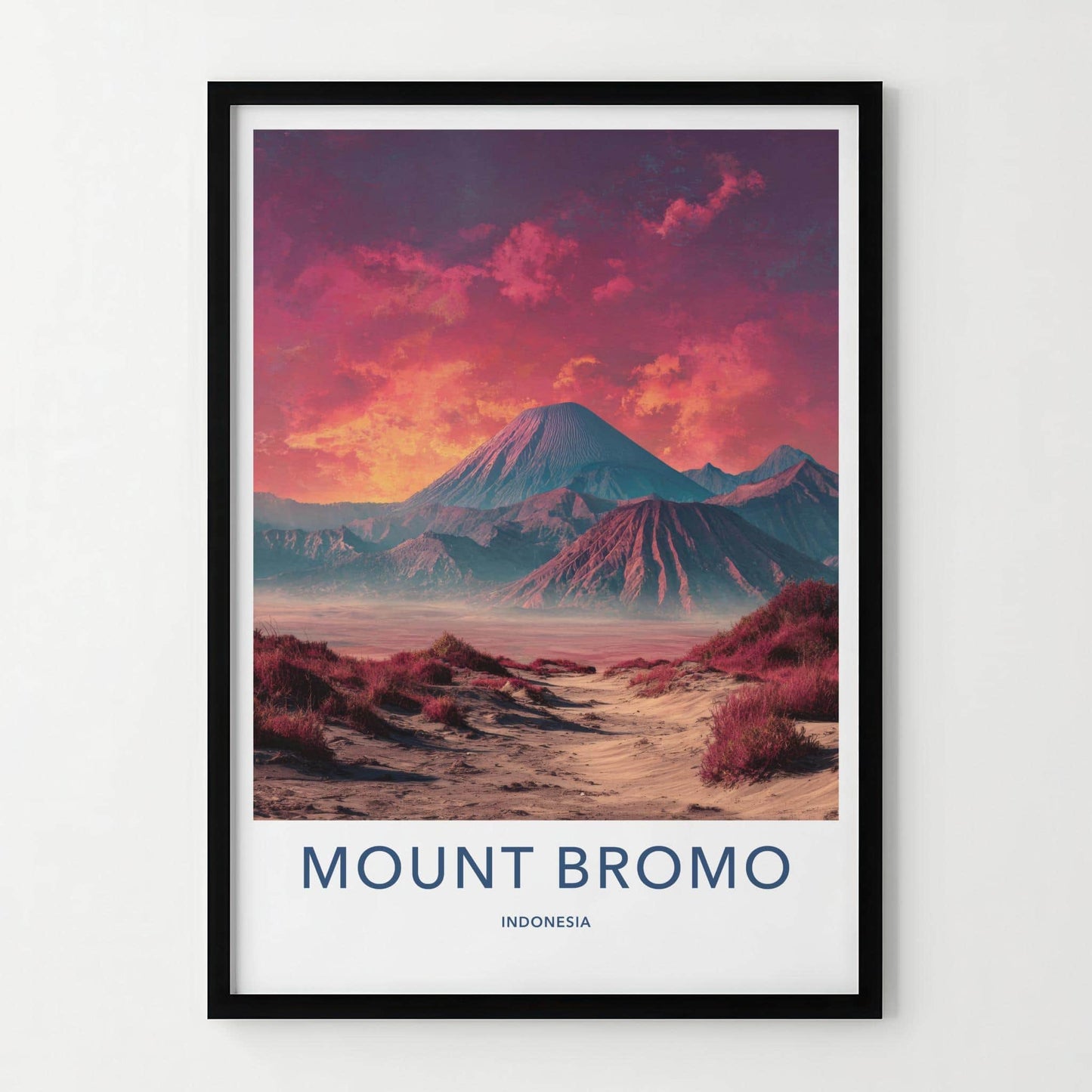 Mount Bromo Poster - Indonesia Wall Art - Vivid Mountain Scene Gift