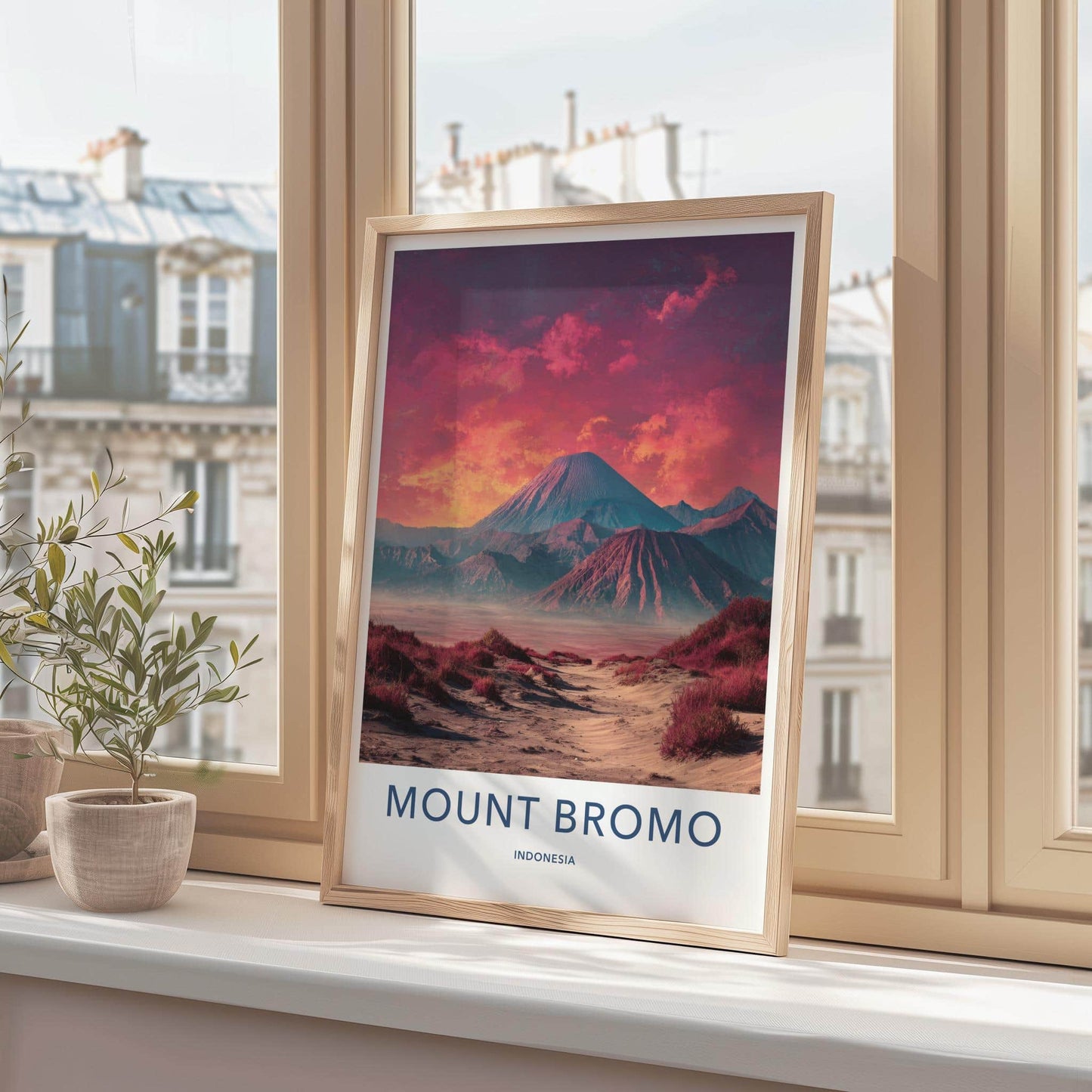 Mount Bromo Poster - Indonesia Wall Art - Vivid Mountain Scene Gift