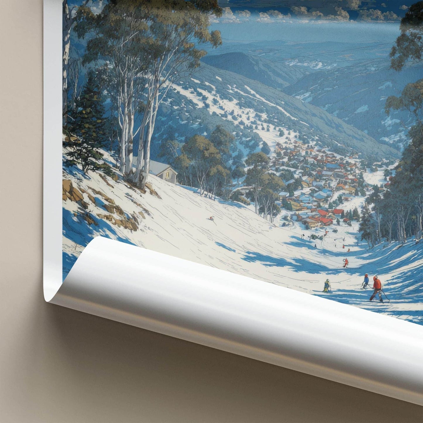 Mount Buller Poster - Australia Travel Art - Alpine Ski Village Wall Decor