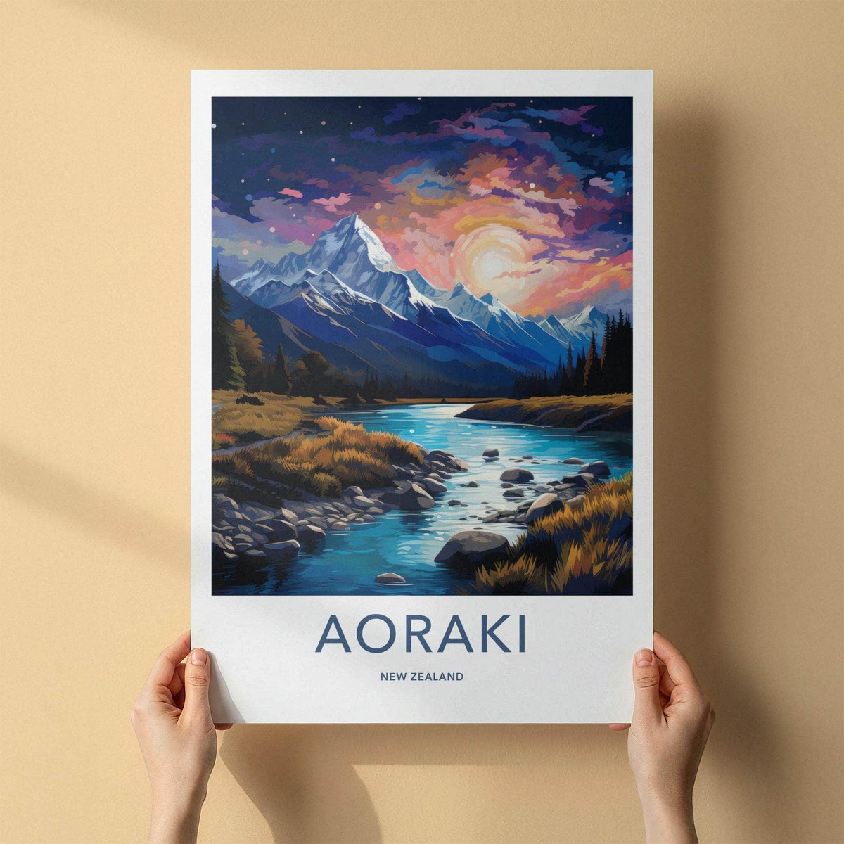 Mount Cook Poster - New Zealand Mountain Wall Art