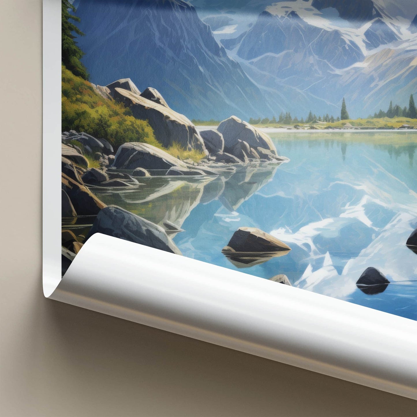 Mount Cook Poster - New Zealand Travel Art - Mountain Lake Reflection Home Decor
