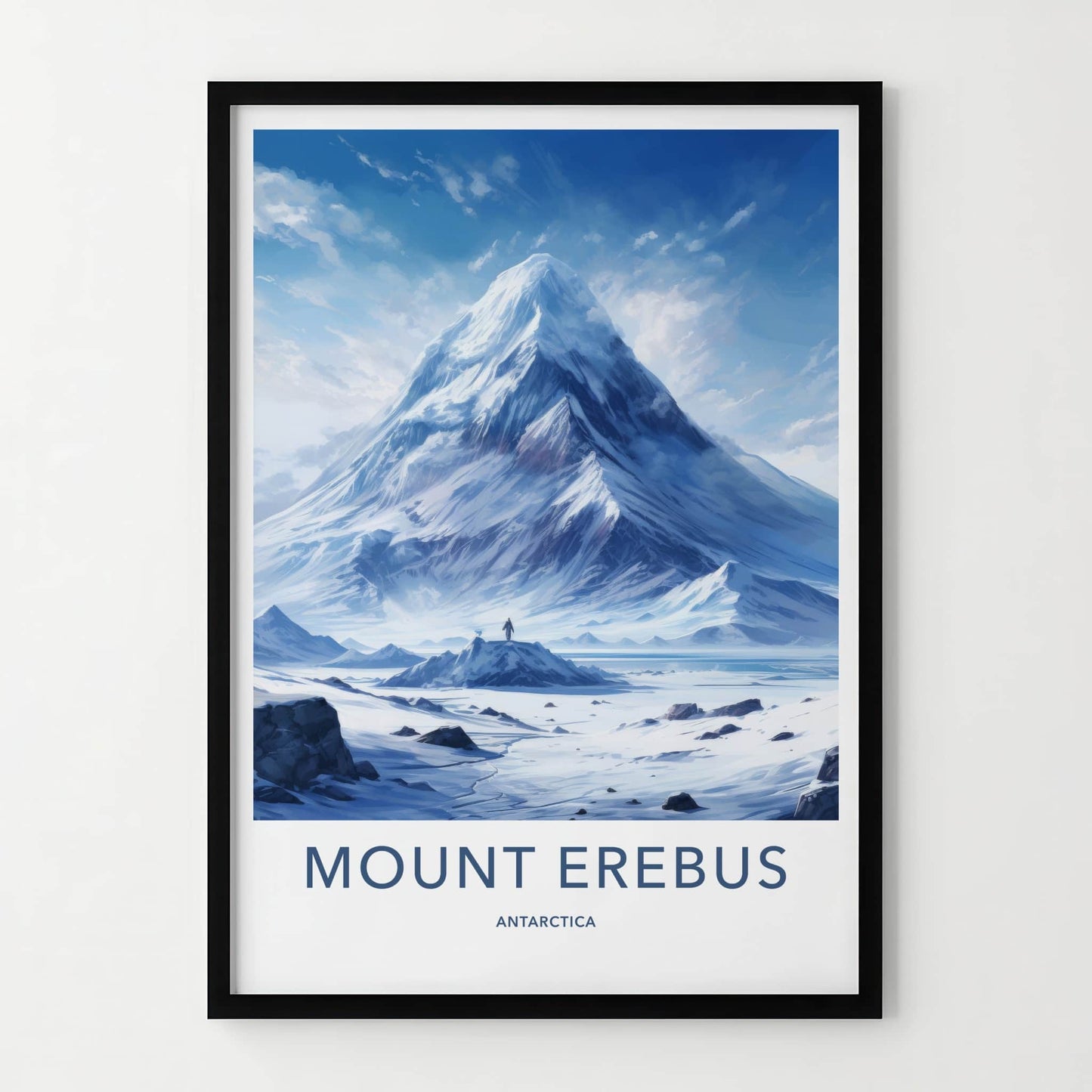 Mount Erebus Poster - Antarctica Travel Art - Frozen Volcanic Landscape Home Decor