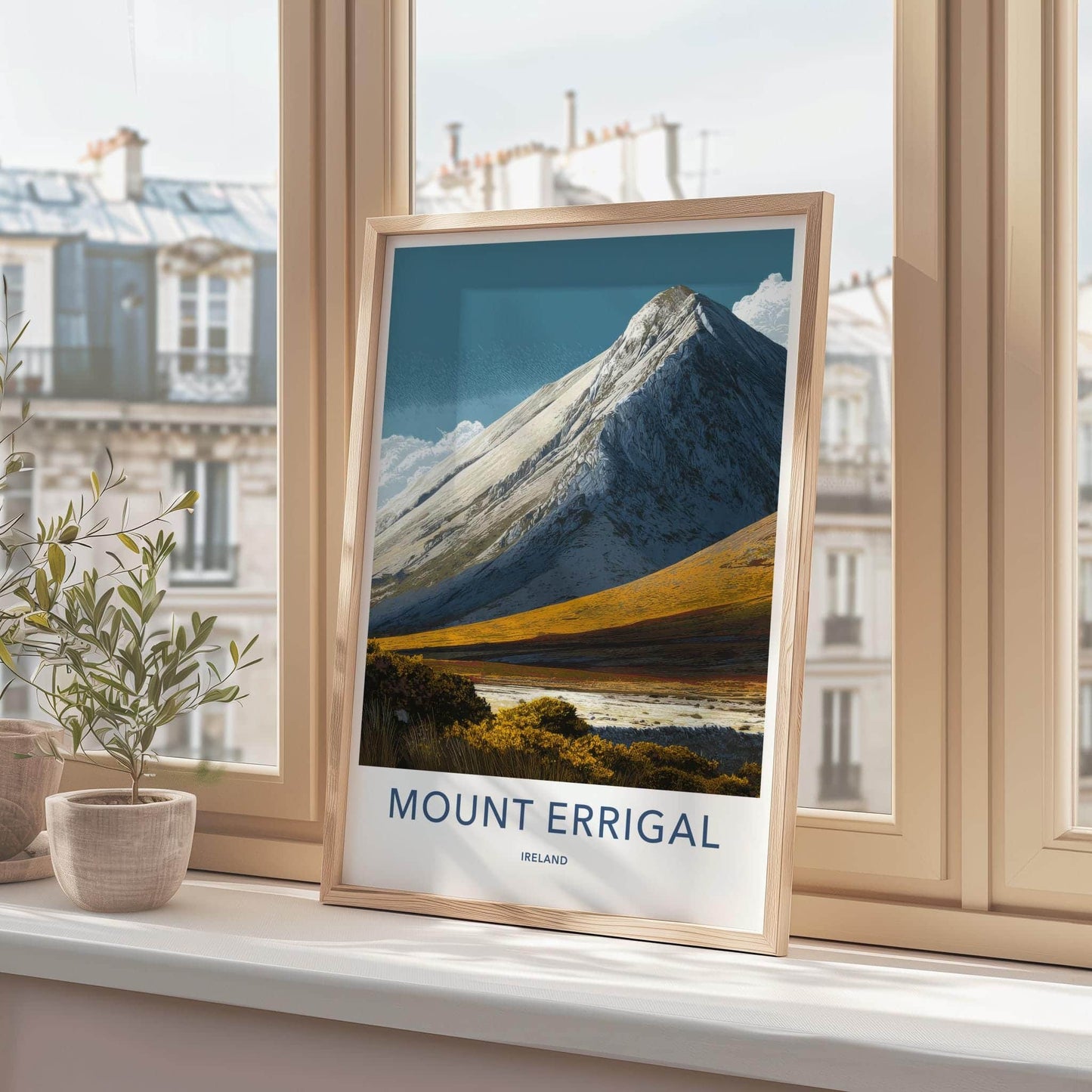 Mount Errigal Poster - Ireland Travel Art - Majestic Mountain Valley Home Decor