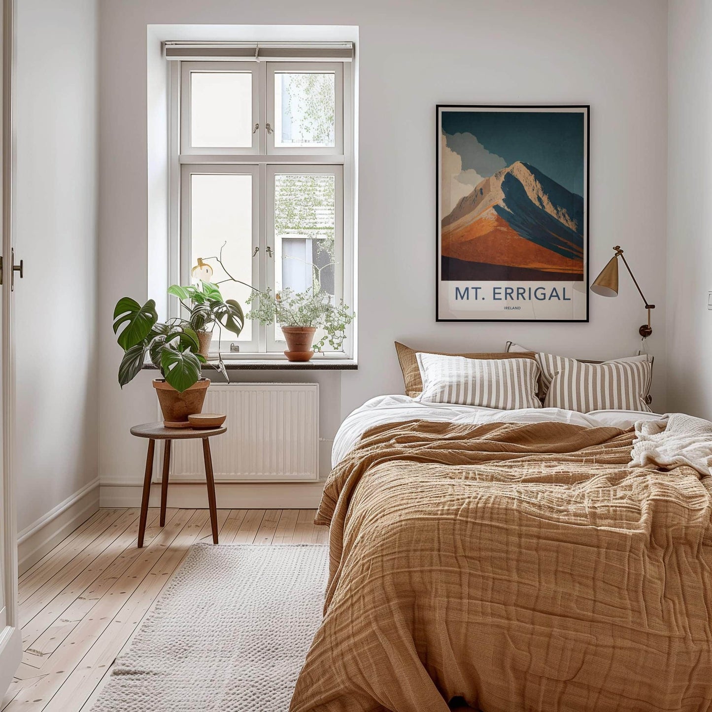 Mount Errigal Poster - Ireland Travel Art - Orange Slopes Peak Wall Decor
