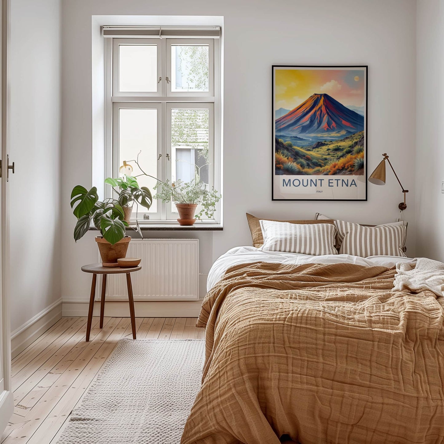 Mount Etna Poster - Italy Travel Art - Vibrant Volcanic Slopes Home Decor