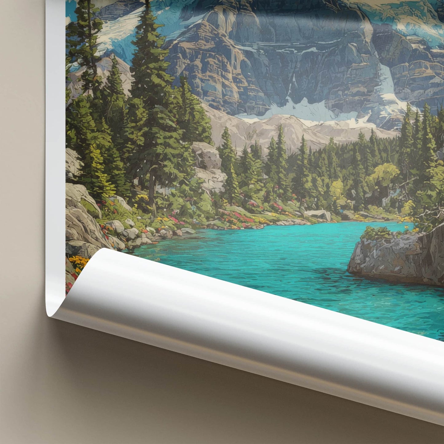 Mount Robson Poster - British Columbia Travel Print - Snowy Peak Lake Wall Decor