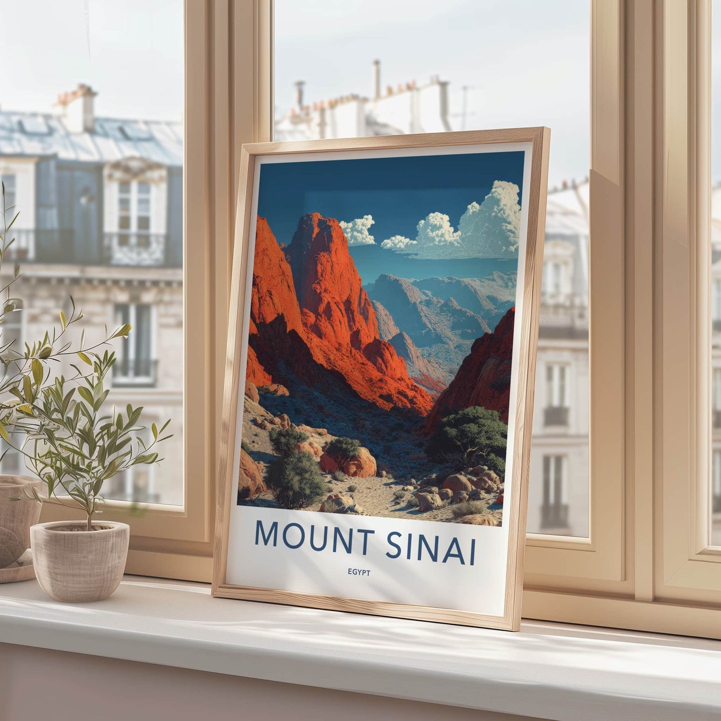 Mount Sinai Poster - Egypt Red Rocks Valley Home Decor