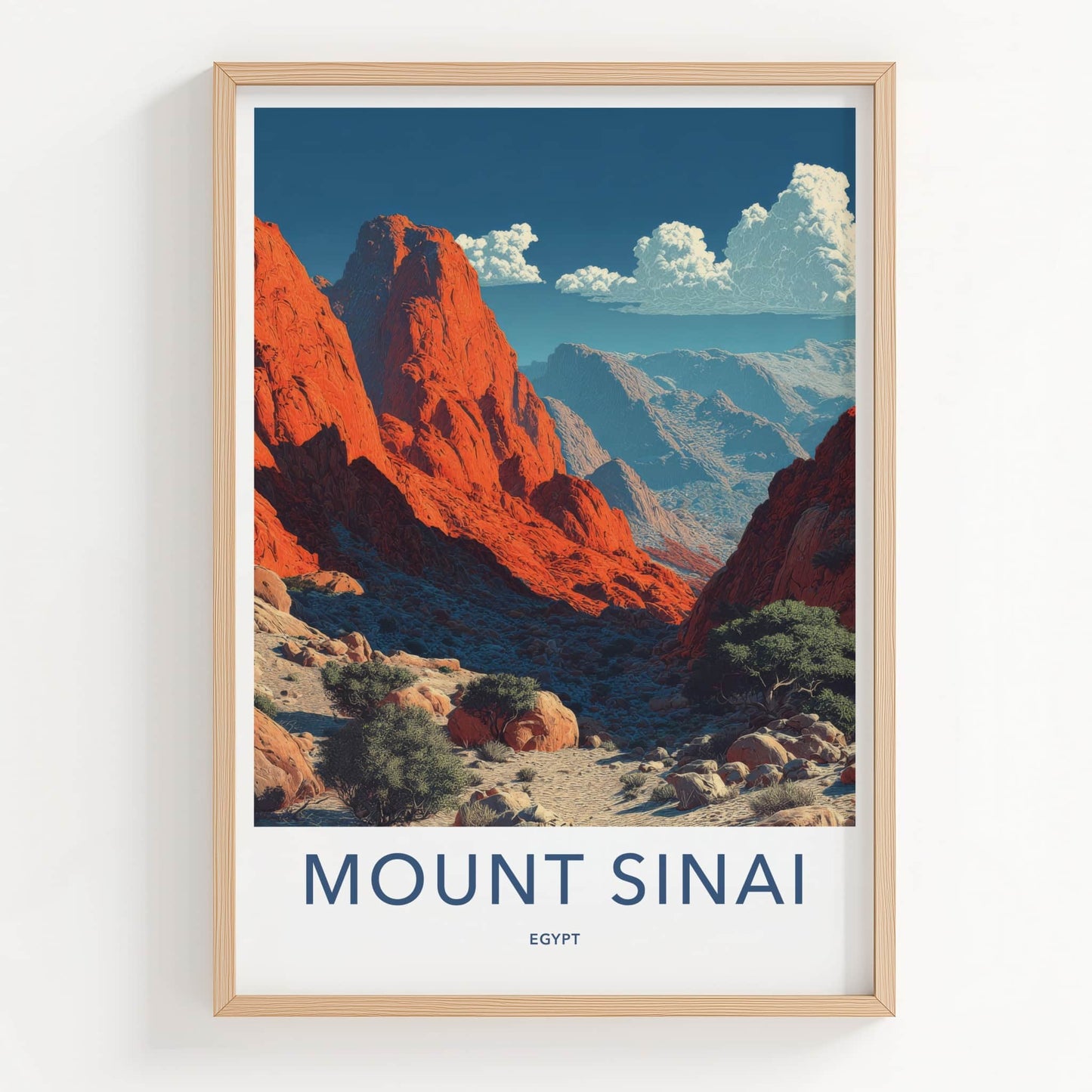 Mount Sinai Poster - Egypt Red Rocks Valley Home Decor