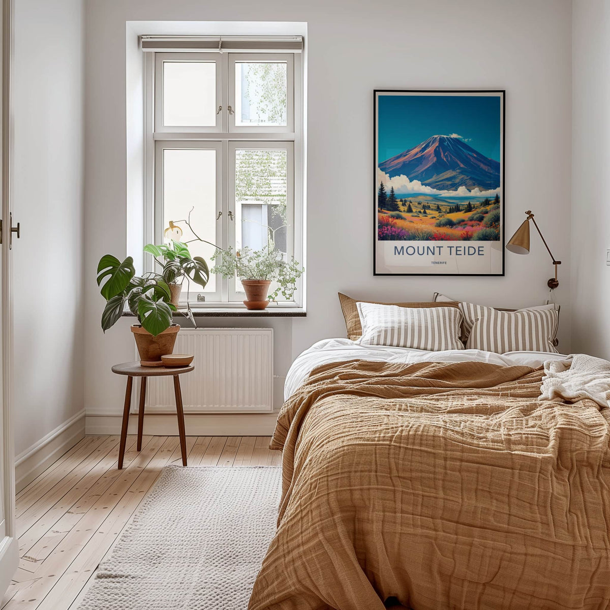 Mount Teide Poster - Spain Travel Art - Colorful Alpine Meadow Wall Decor