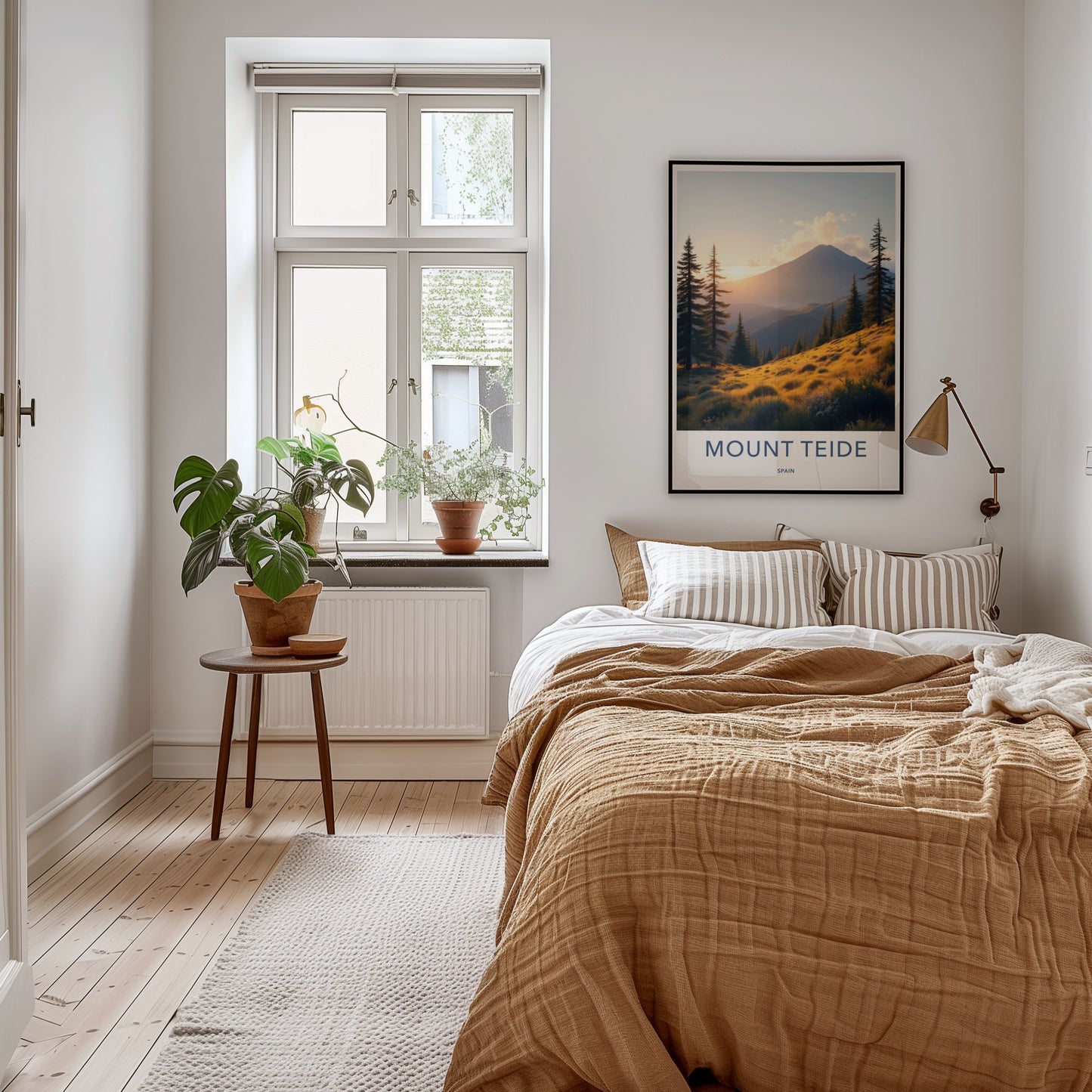 Mount Teide Poster - Spain Travel Art - Golden Hills Sunset Home Decor