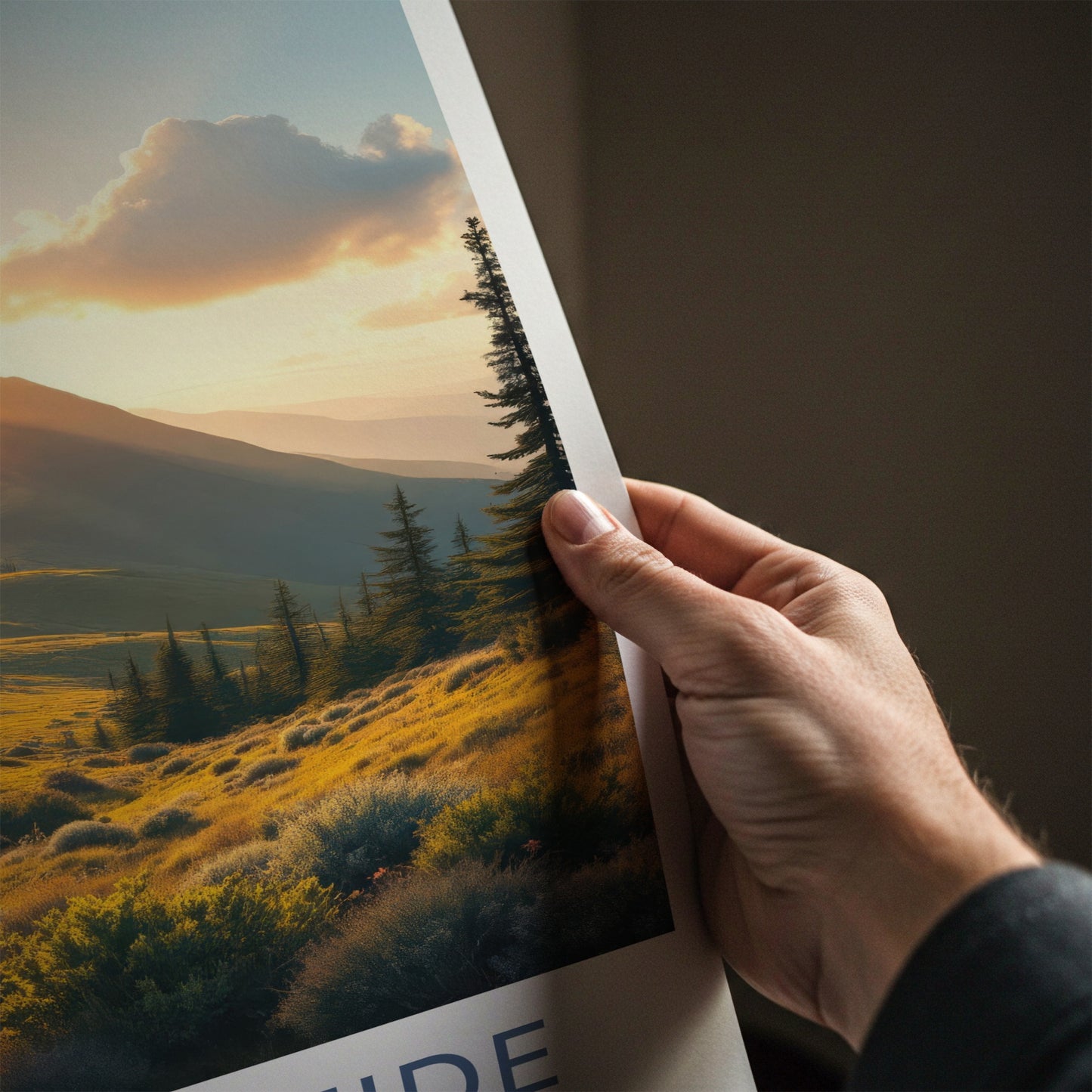 Mount Teide Poster - Spain Travel Art - Golden Hour Mountain Home Decor