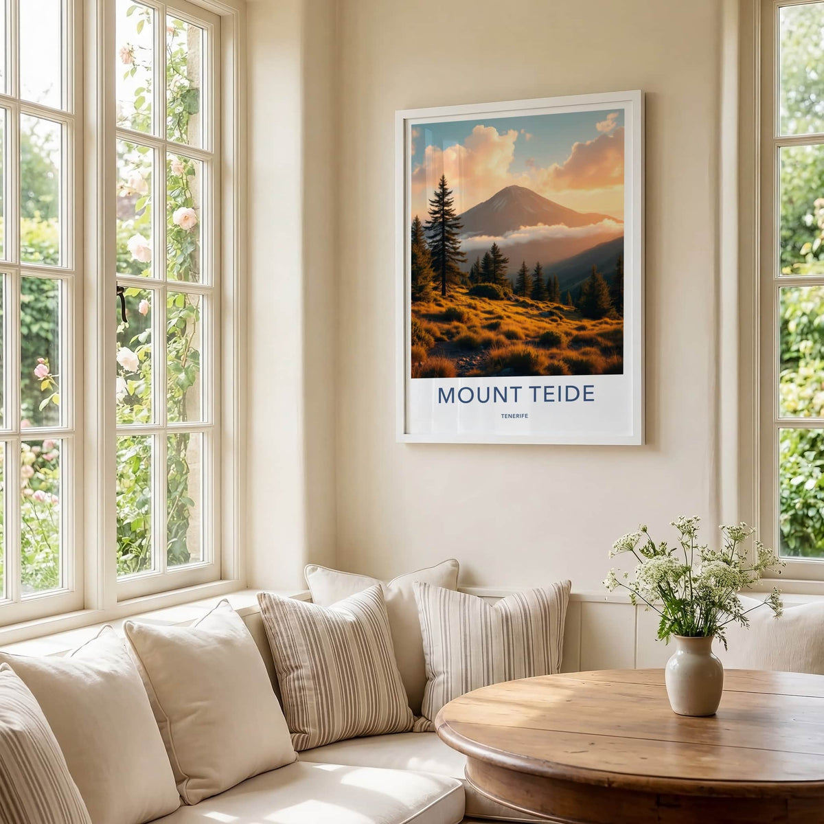 Mount Teide Poster - Spain Travel Art - Golden Hour Volcano Wall Decor
