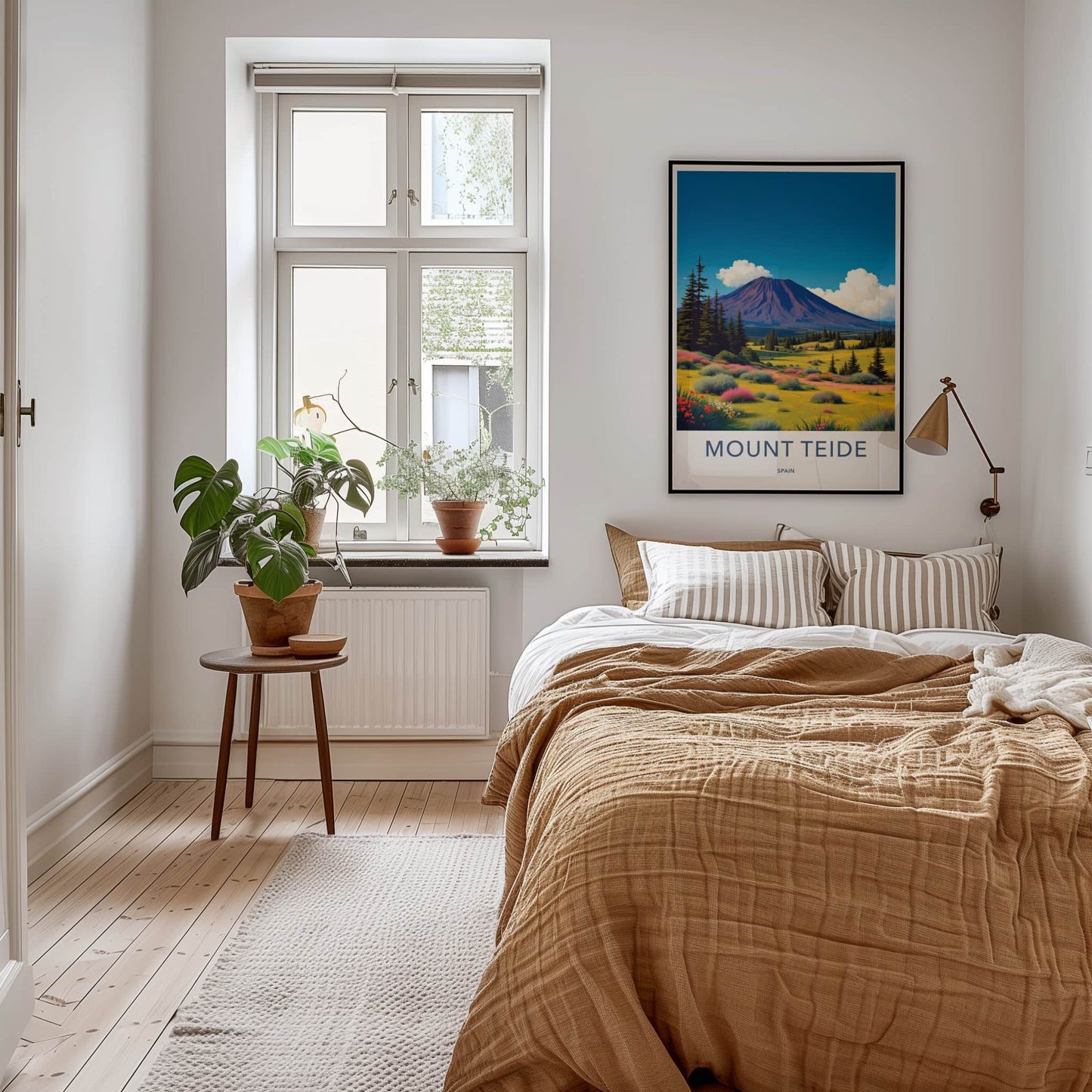 Mount Teide Poster - Spain Travel Art - Vibrant Bloom Landscape Home Decor