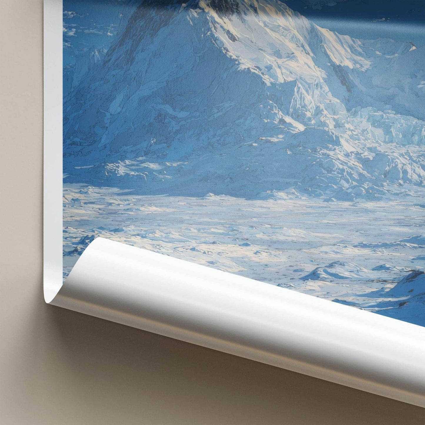 Mount Vinson Poster - Antarctica Travel Art - Glacial Peak Expedition Wall Decor