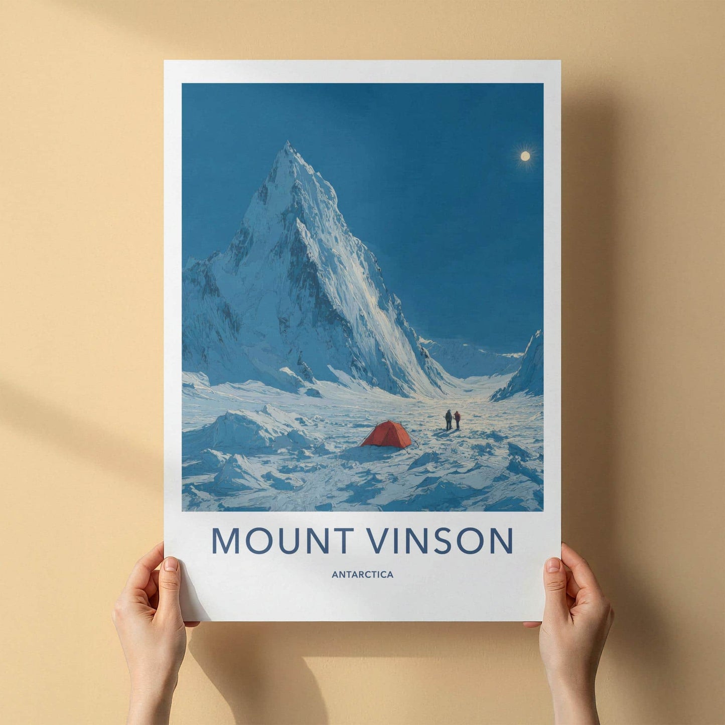 Mount Vinson Poster - Antarctica Travel Art - Snowy Mountain Vista Home Decor