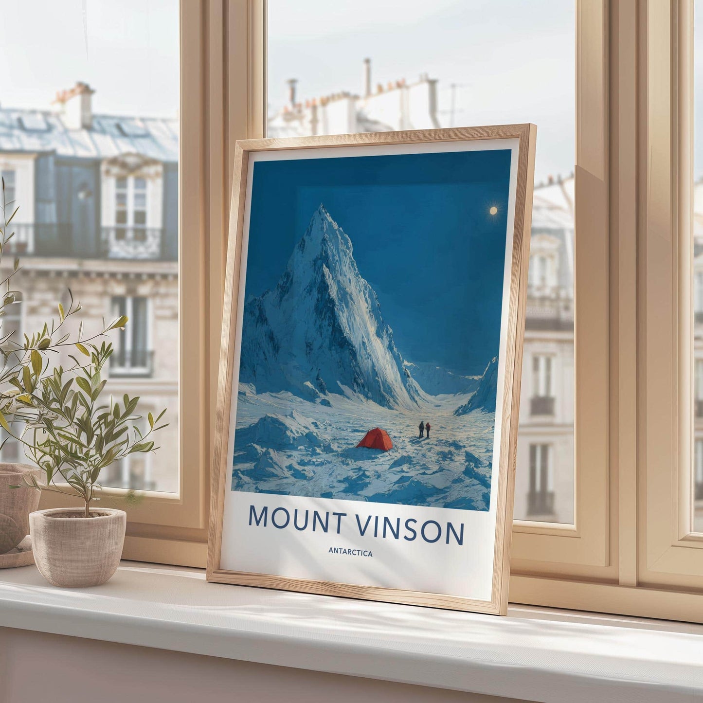 Mount Vinson Poster - Antarctica Travel Art - Snowy Mountain Vista Home Decor
