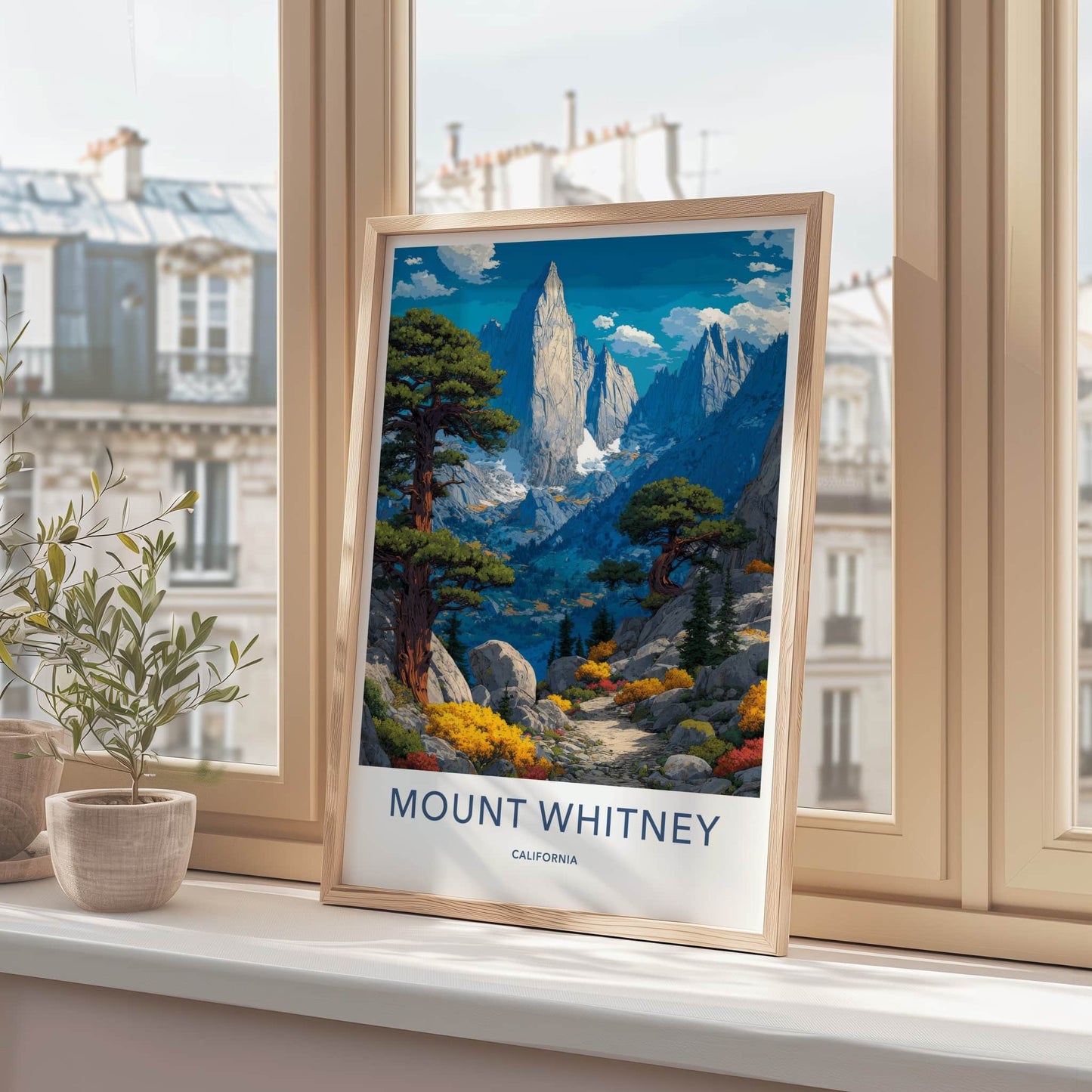 Mount Whitney Poster - California Art Print - Tree Path Gallery Art