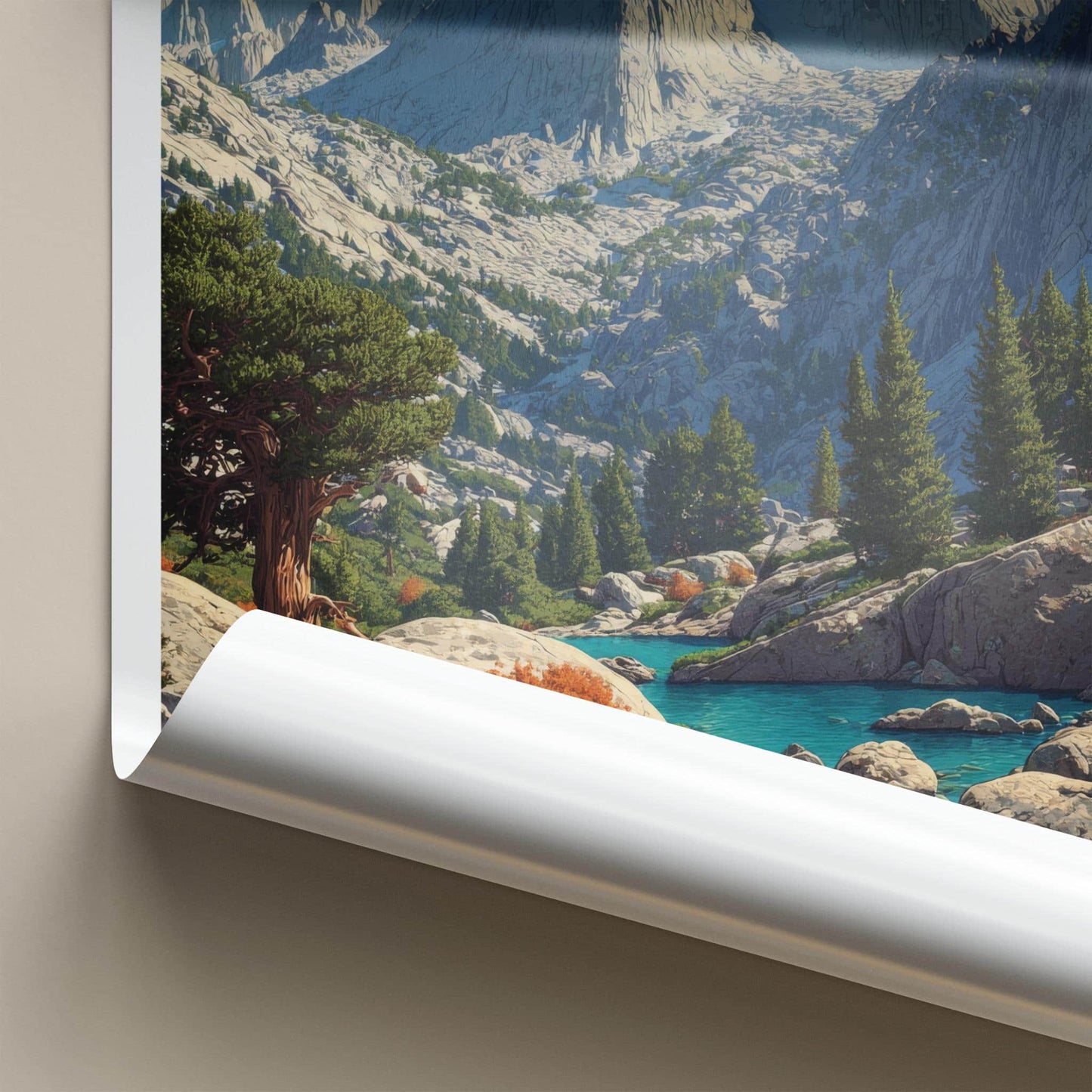 Mount Whitney Poster - California Travel Art - Serene Mountain Lake Home Decor