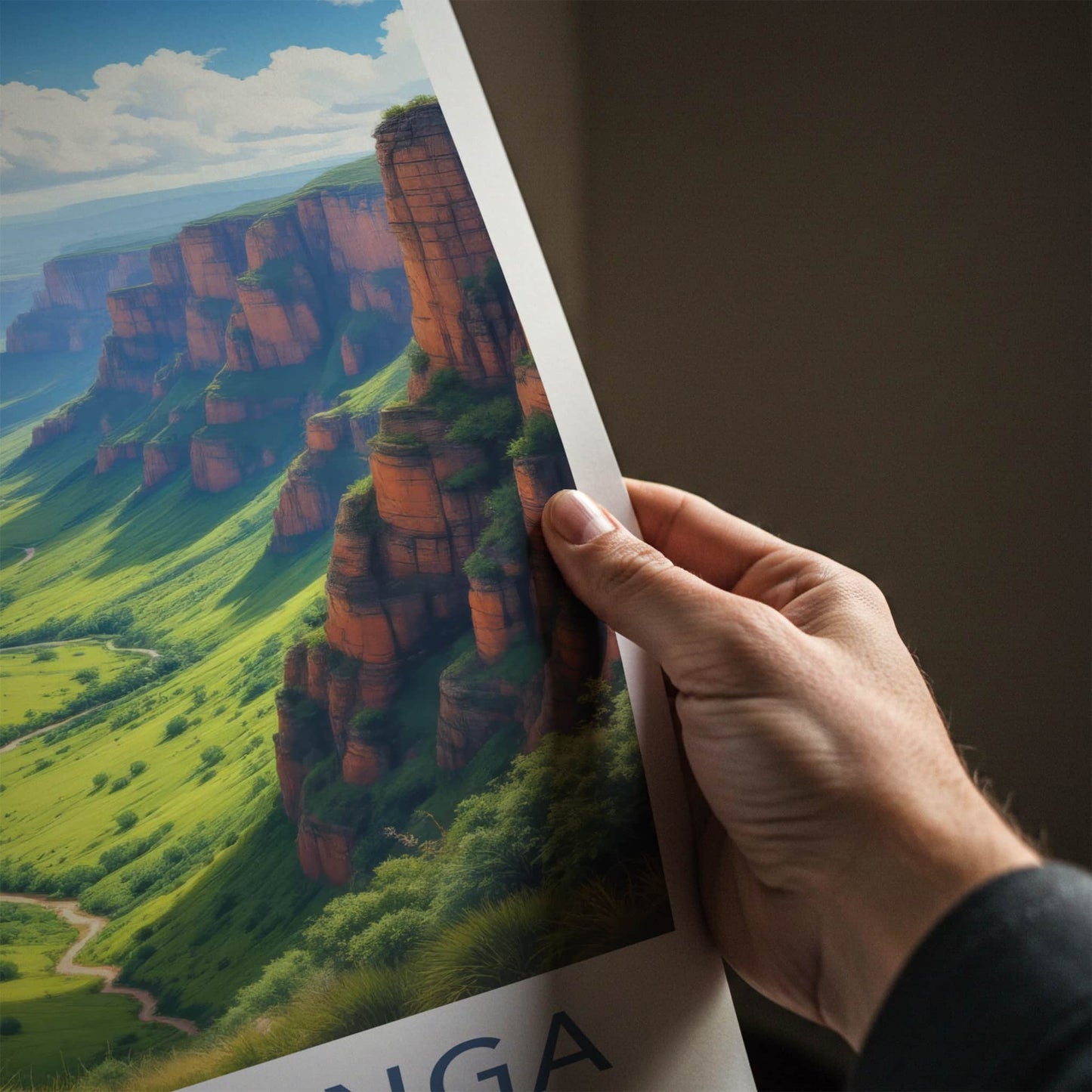Mpumalanga Poster - South Africa Travel Art - Verdant Canyon Landscape Home Decor