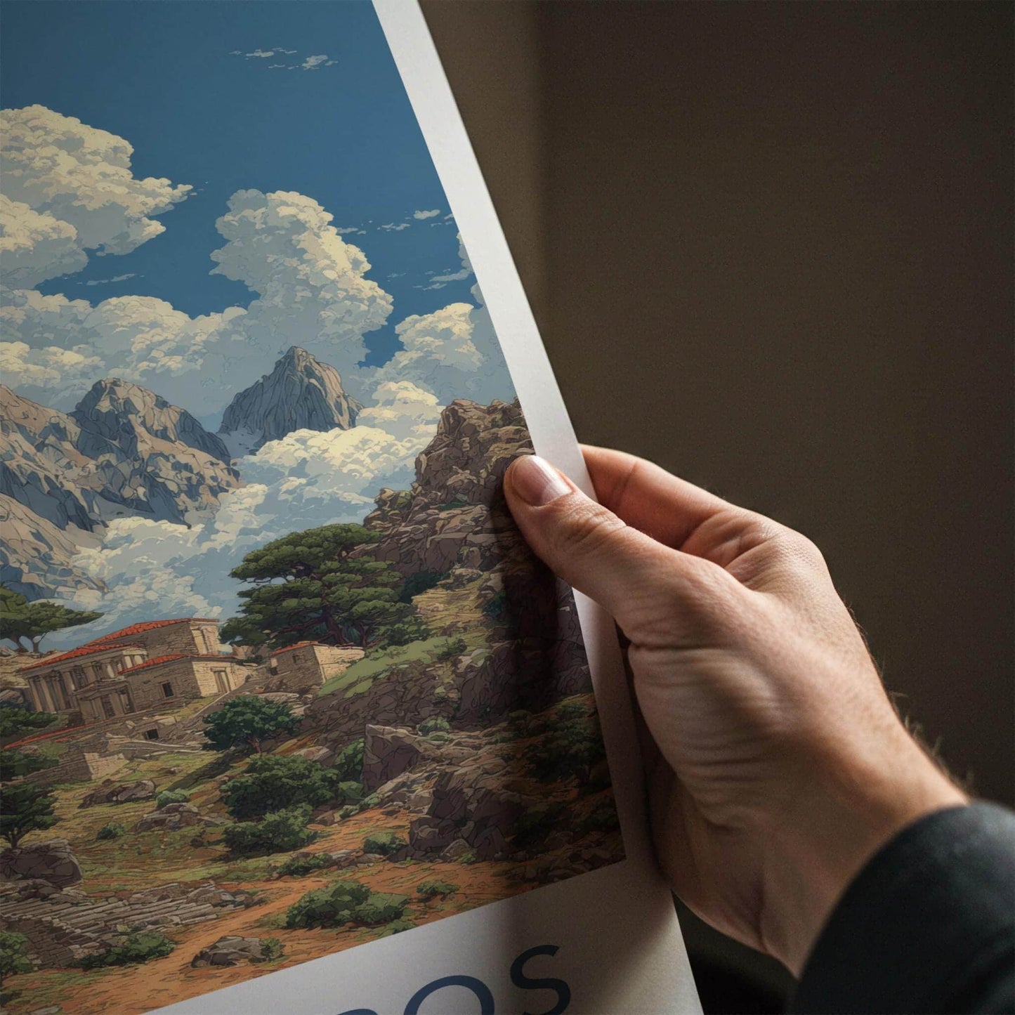 Mt Olympos Poster - Greece Wall Art - Ancient Mountain Village Home Decor