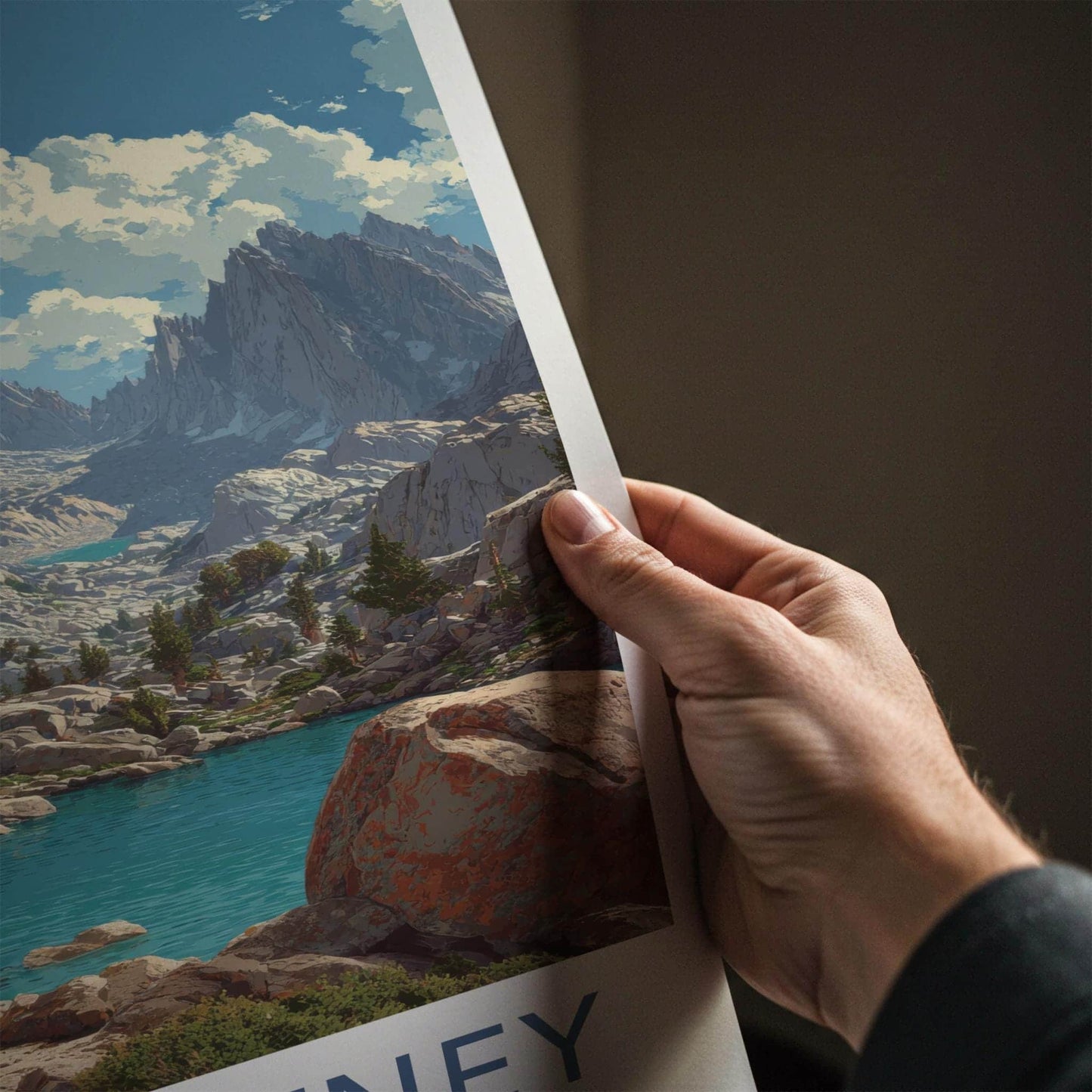 Mt Whitney Poster - California Wall Art - Rugged Peaks Waters Home Decor