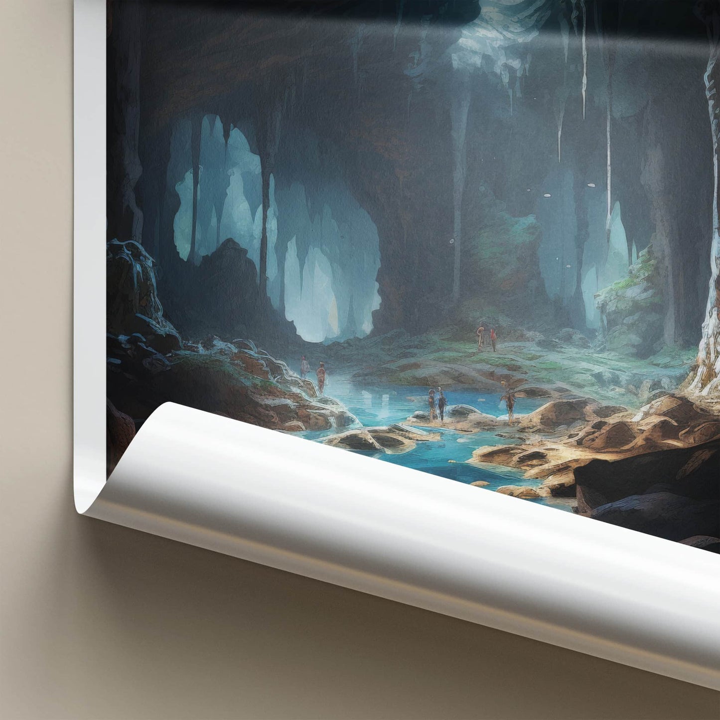 Mulu Caves Poster - Malaysia Wall Art - Underground River Cave Home Decor