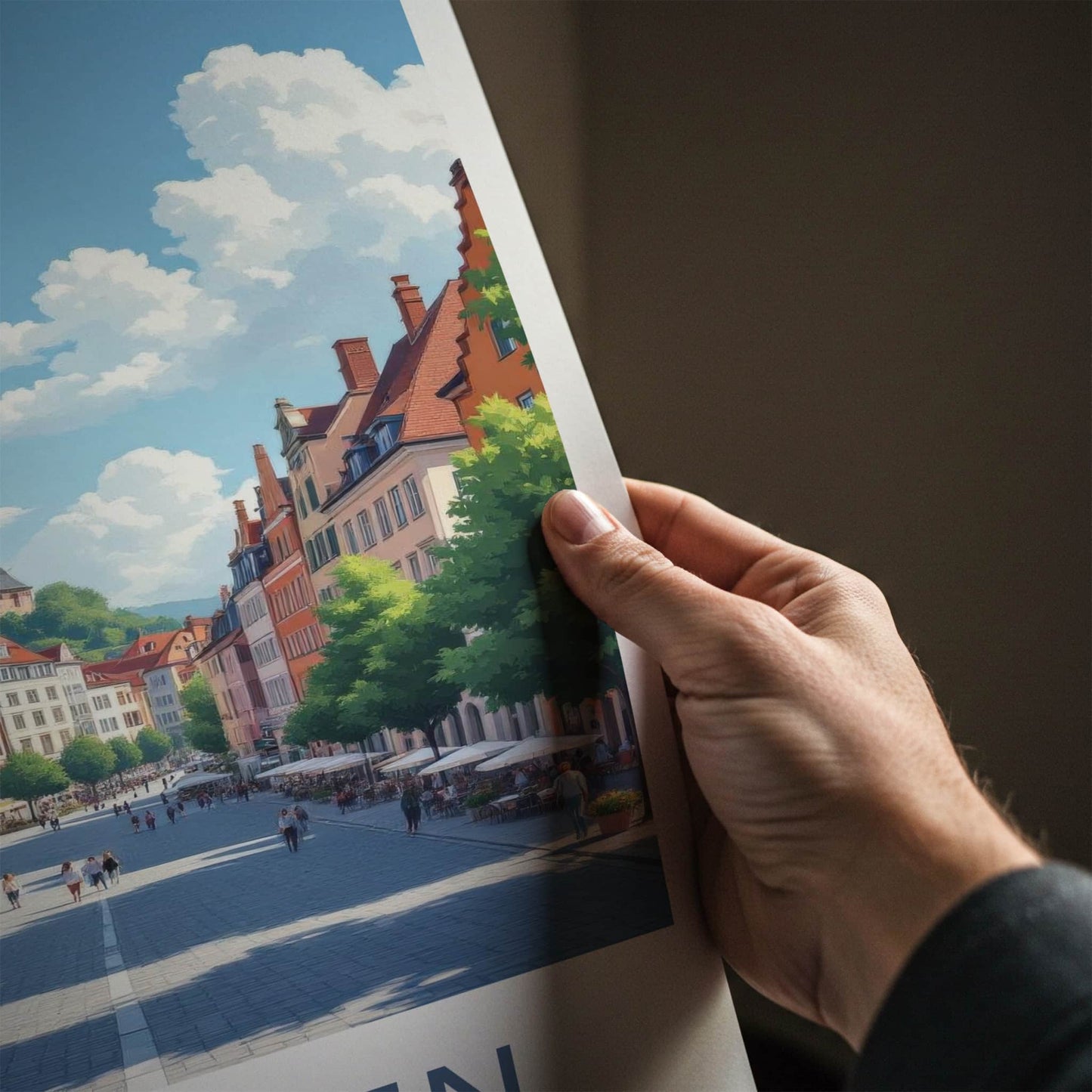 Munchen Poster - Germany Travel Art - Historic Clock Tower Home Decor