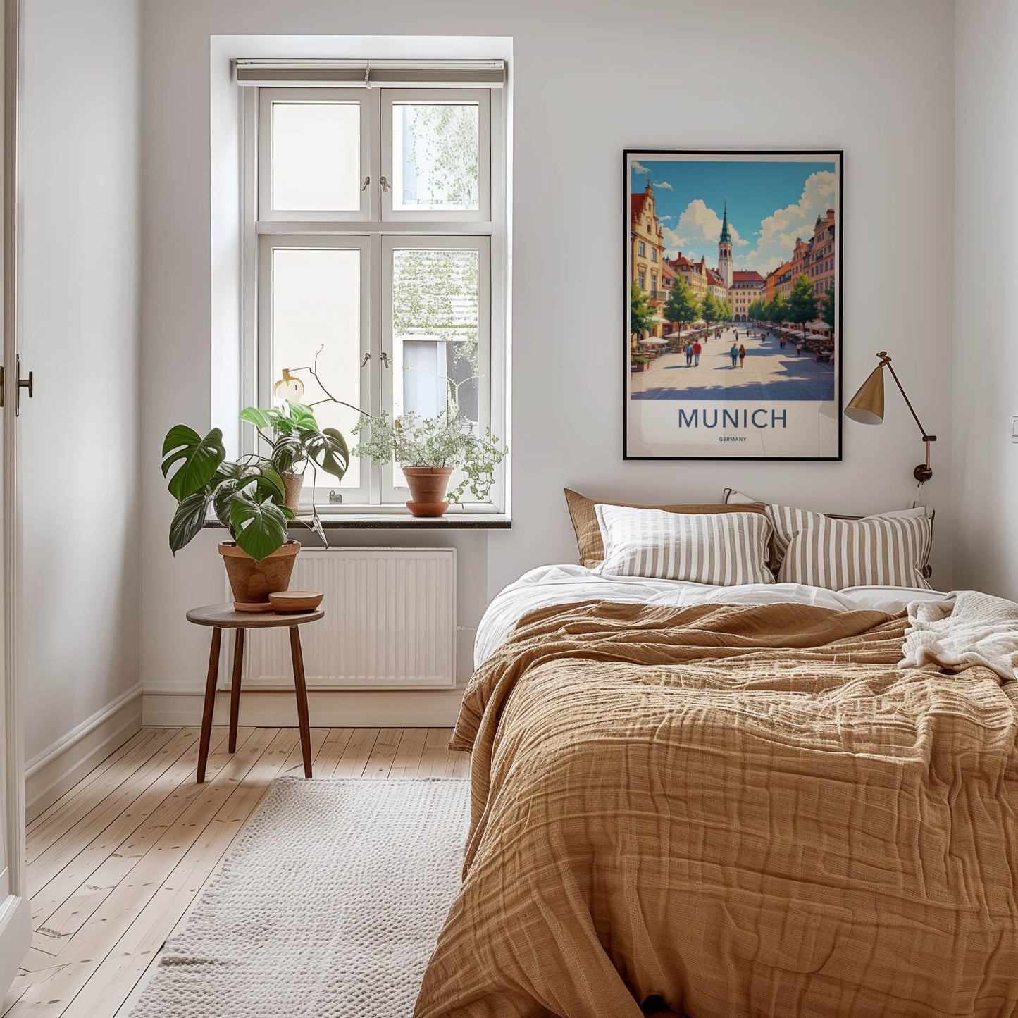 Munich Poster - Germany Travel Art - Historic Town Square Home Decor