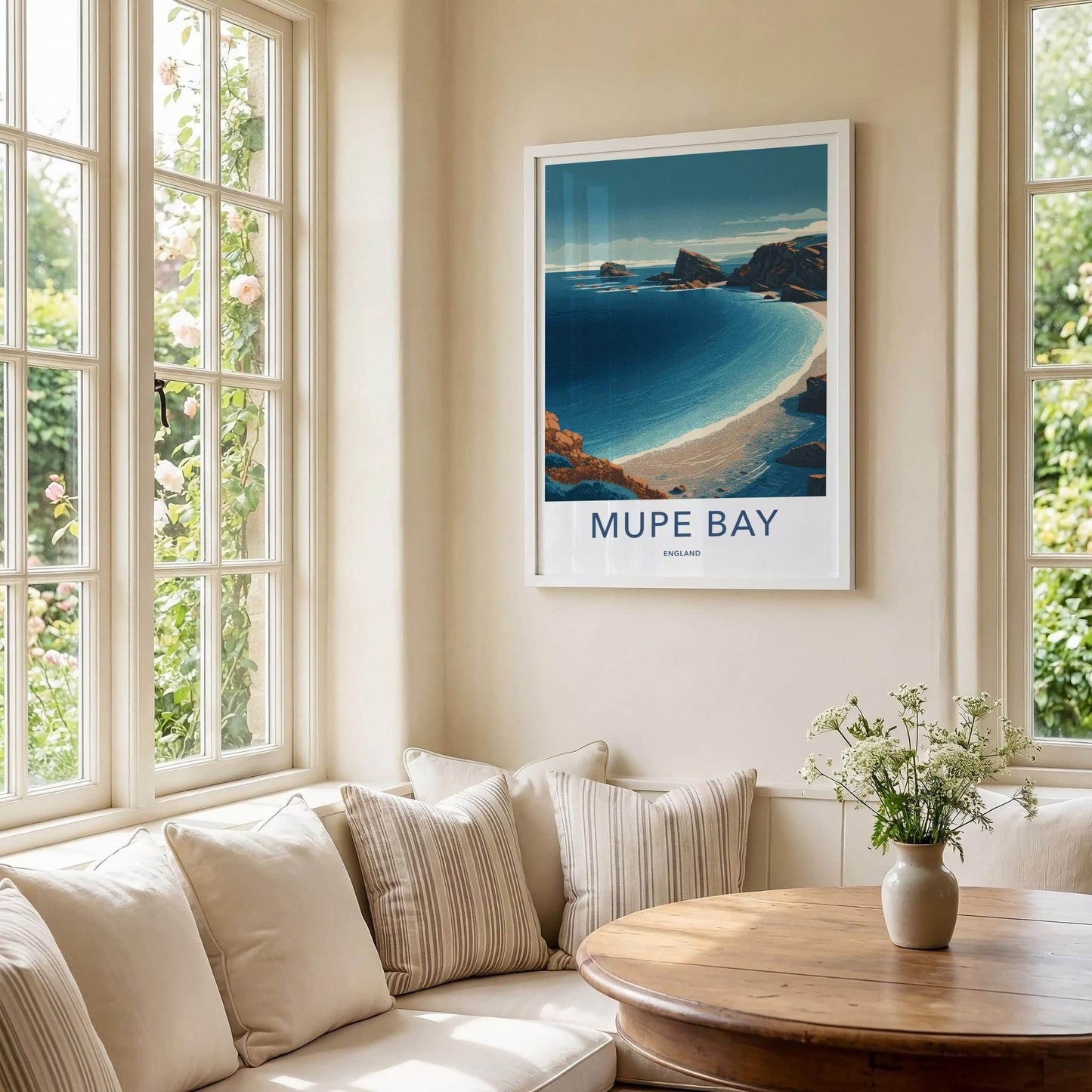 Mupe Bay Poster - England Travel Art - Rocky Coastal Bay Home Decor