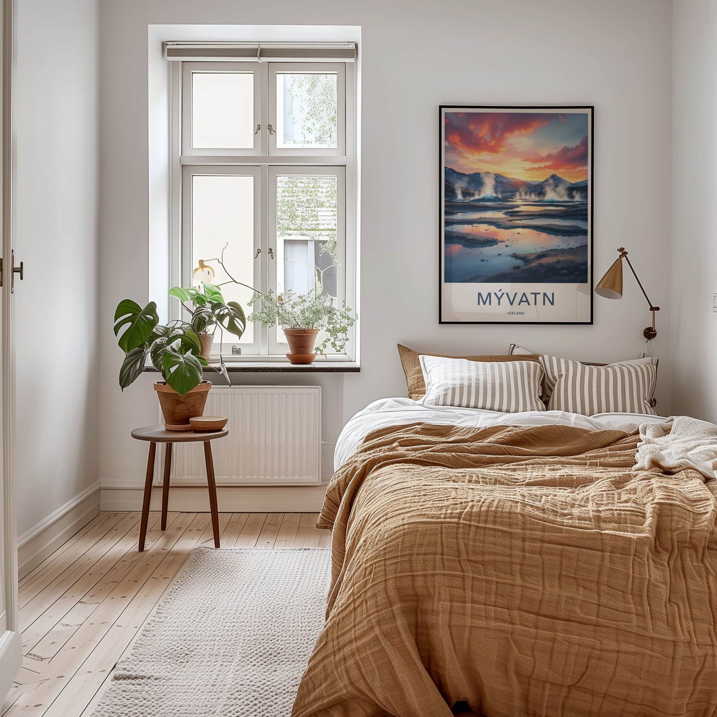 Myvatn Poster - Iceland Wall Art - Vibrant Geothermal Landscape Home Decor