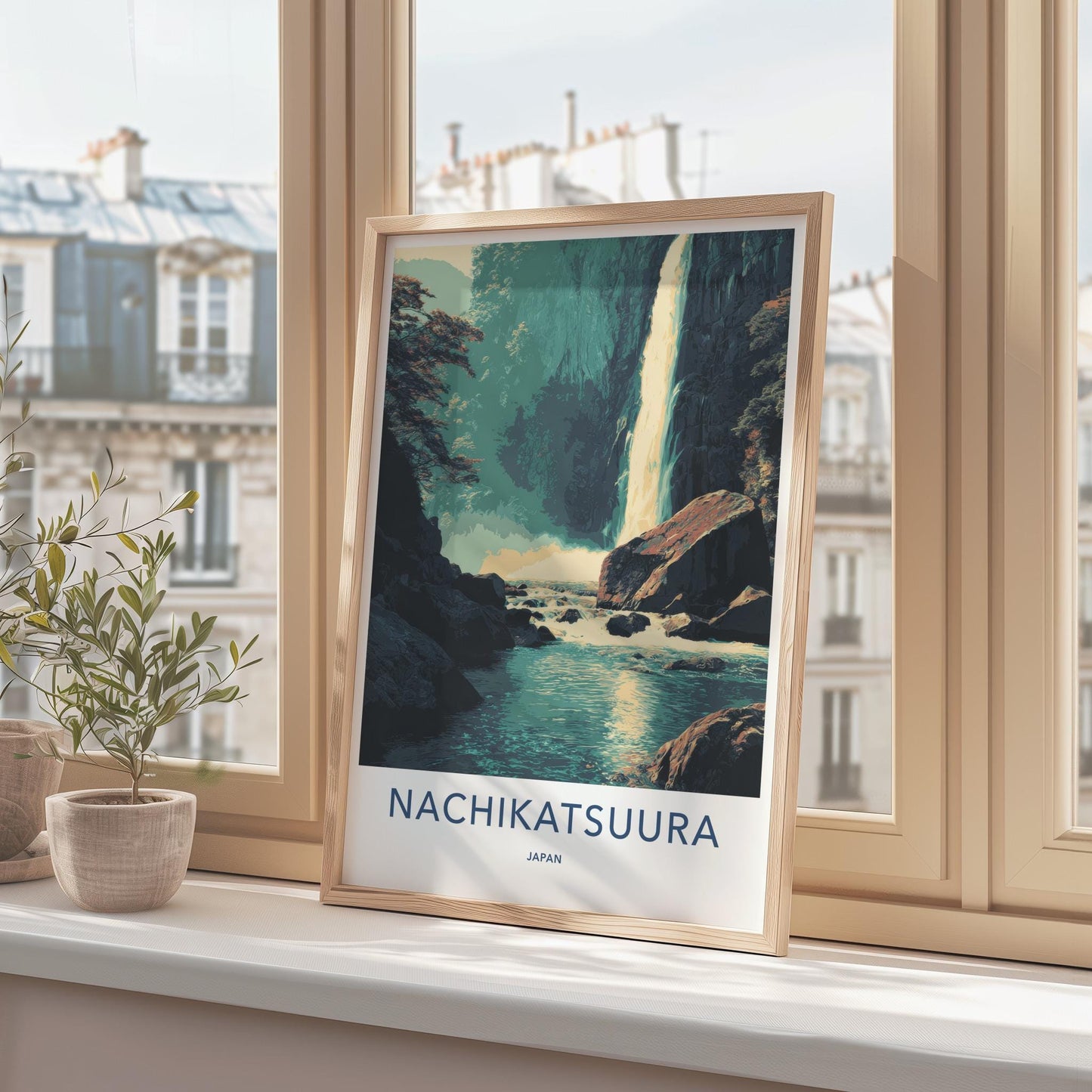 Nachikatsuura Poster - Japan Wall Art - Majestic Waterfall Scene Home Decor