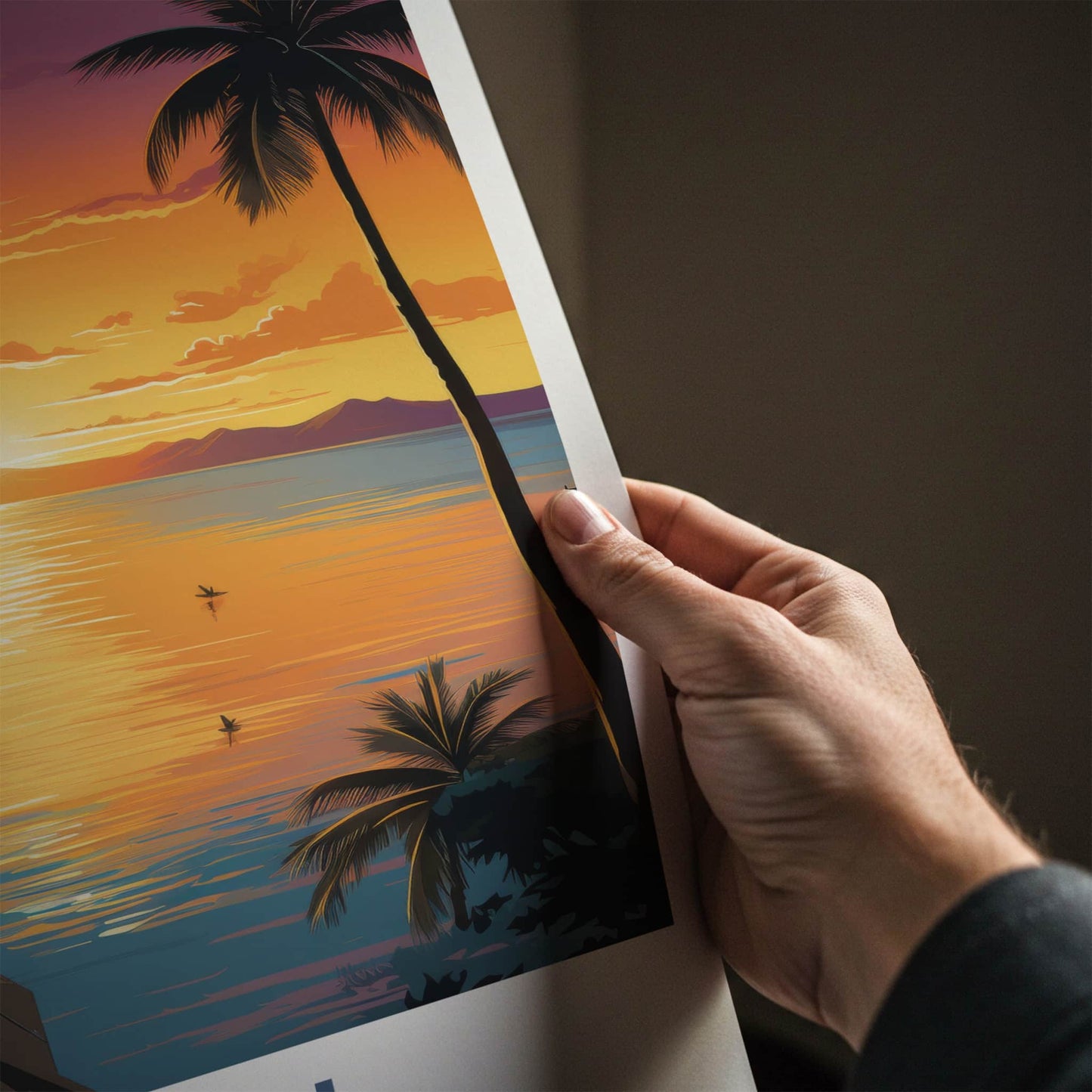 Nadi Poster - Fiji Travel Art - Tropical Sunset Bay Home Decor