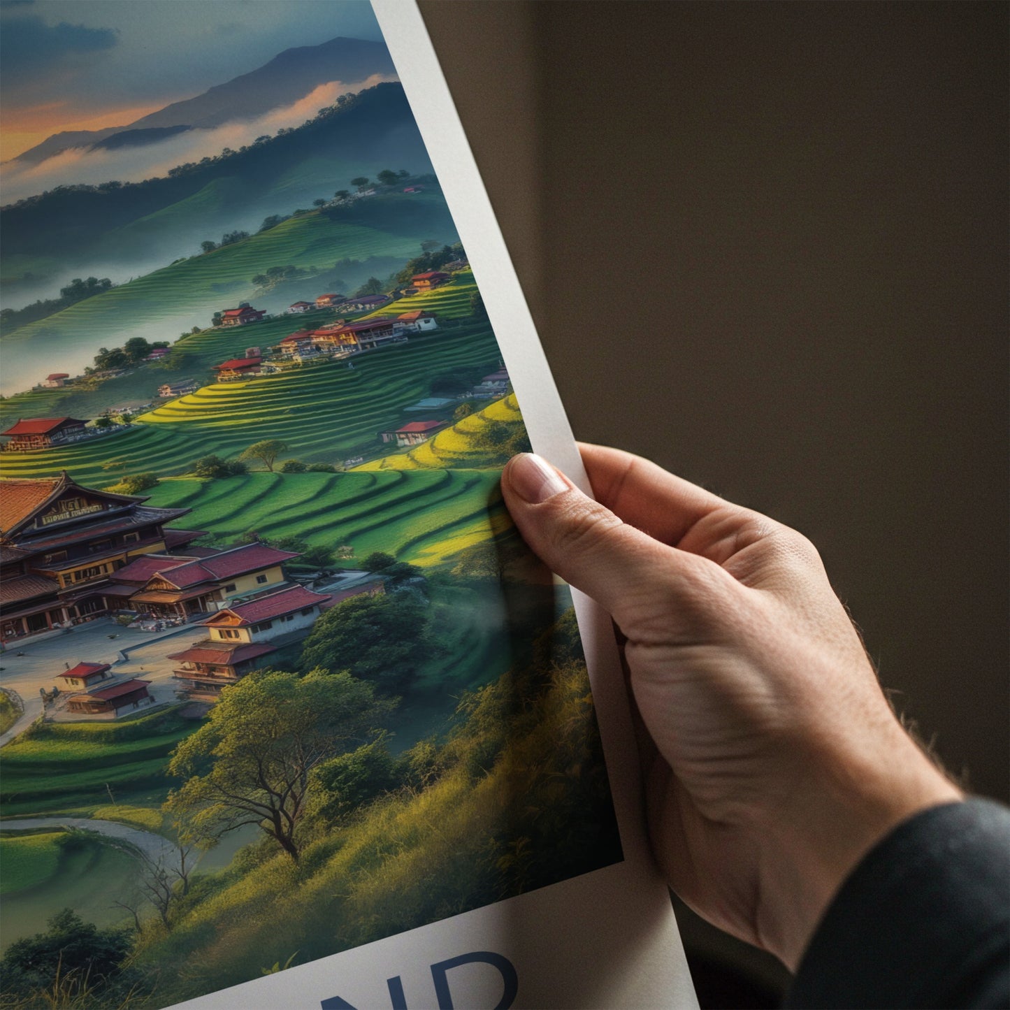 Nagaland Poster - India Art Print - Misty Mountain Valley Village Gift