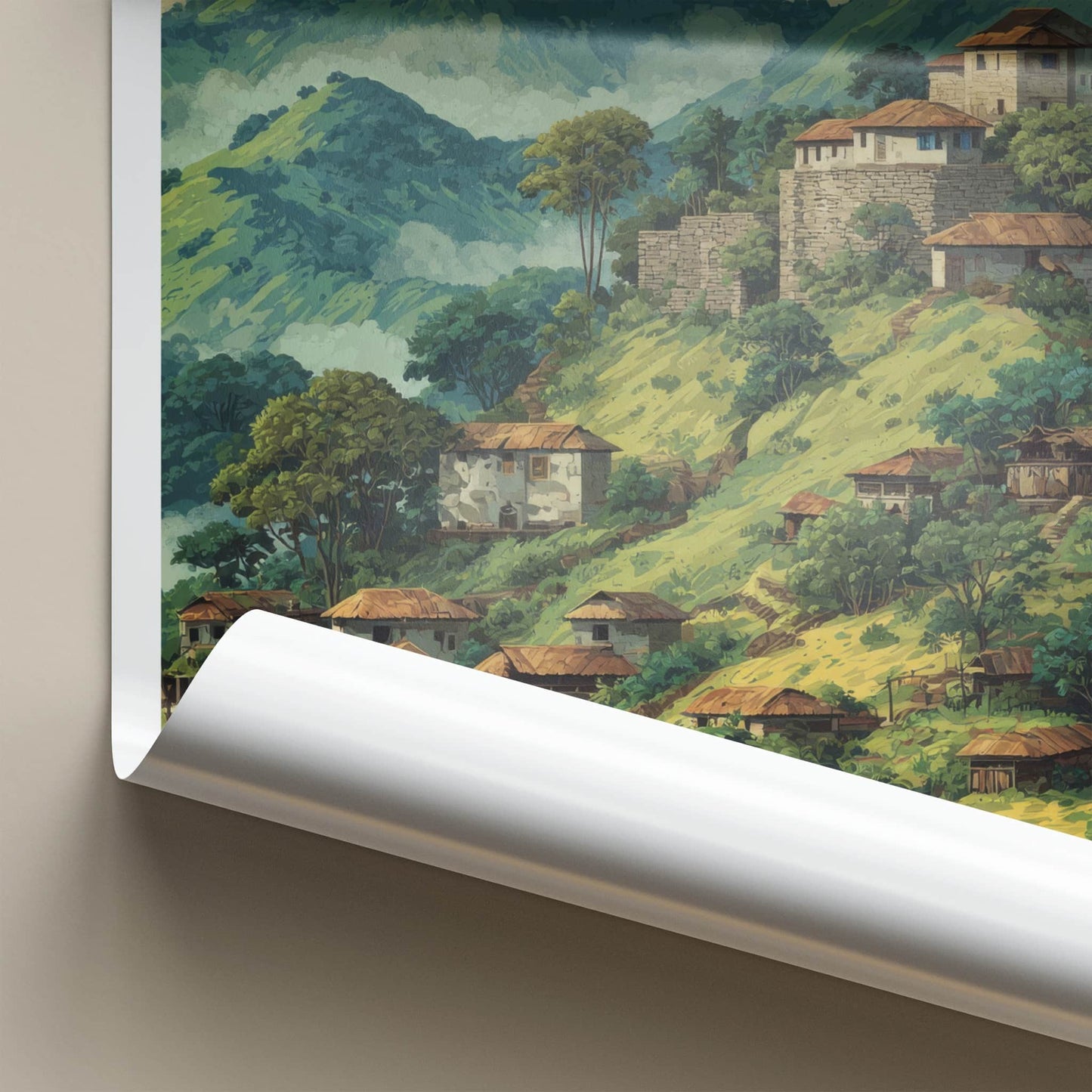 Nagaland Poster - India Lush Green Huts Gallery Art