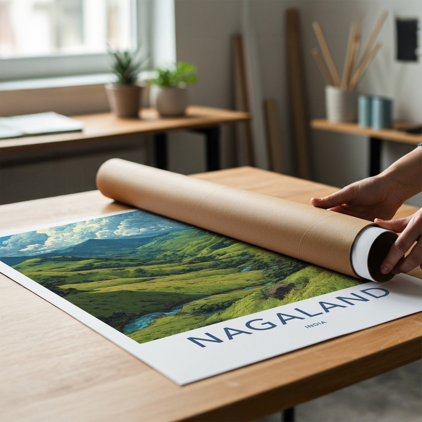 Nagaland Poster - India Travel Art - Green Valleys River Gallery Art