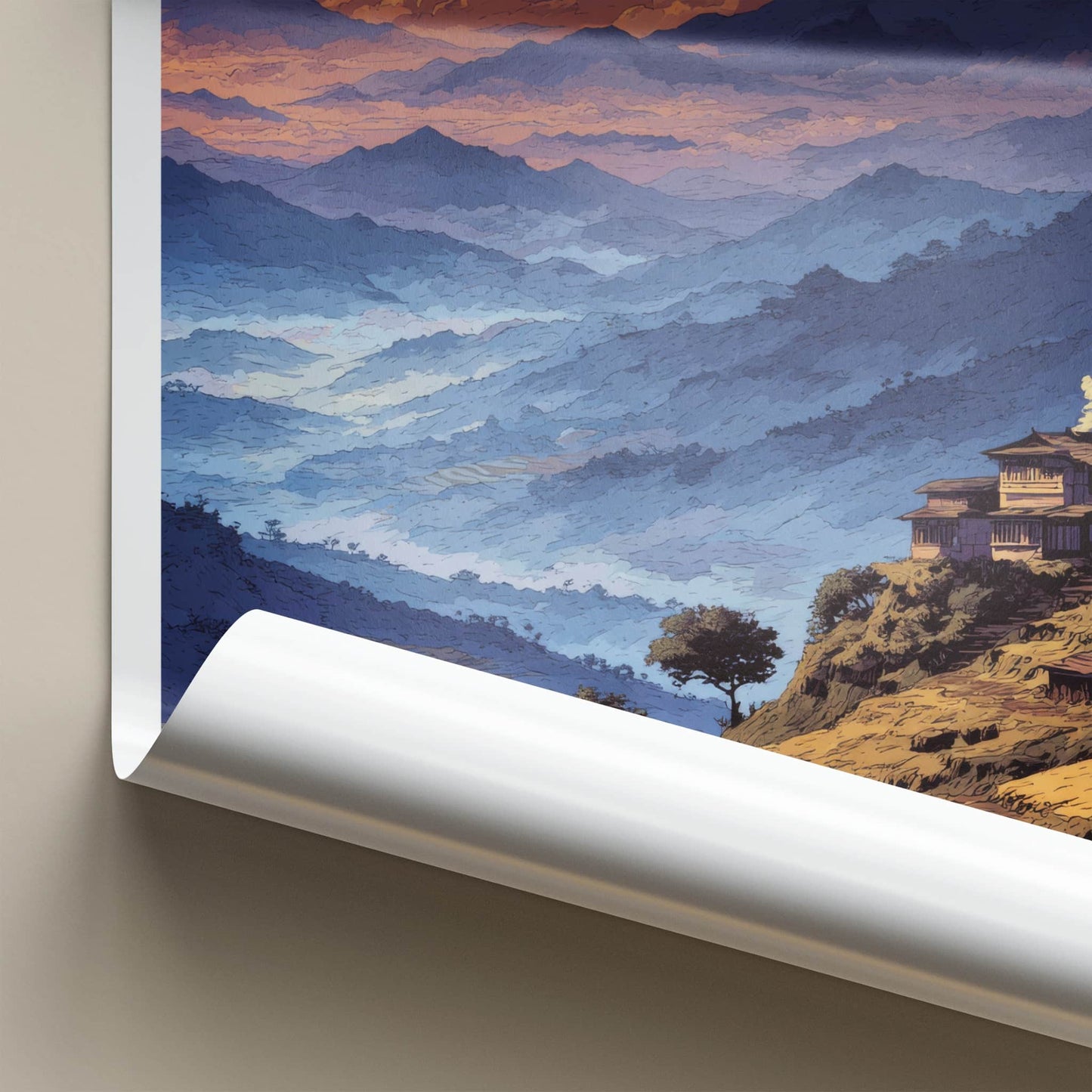 Nagaland Poster - India Travel Art - Misty Mountain Villages Home Decor