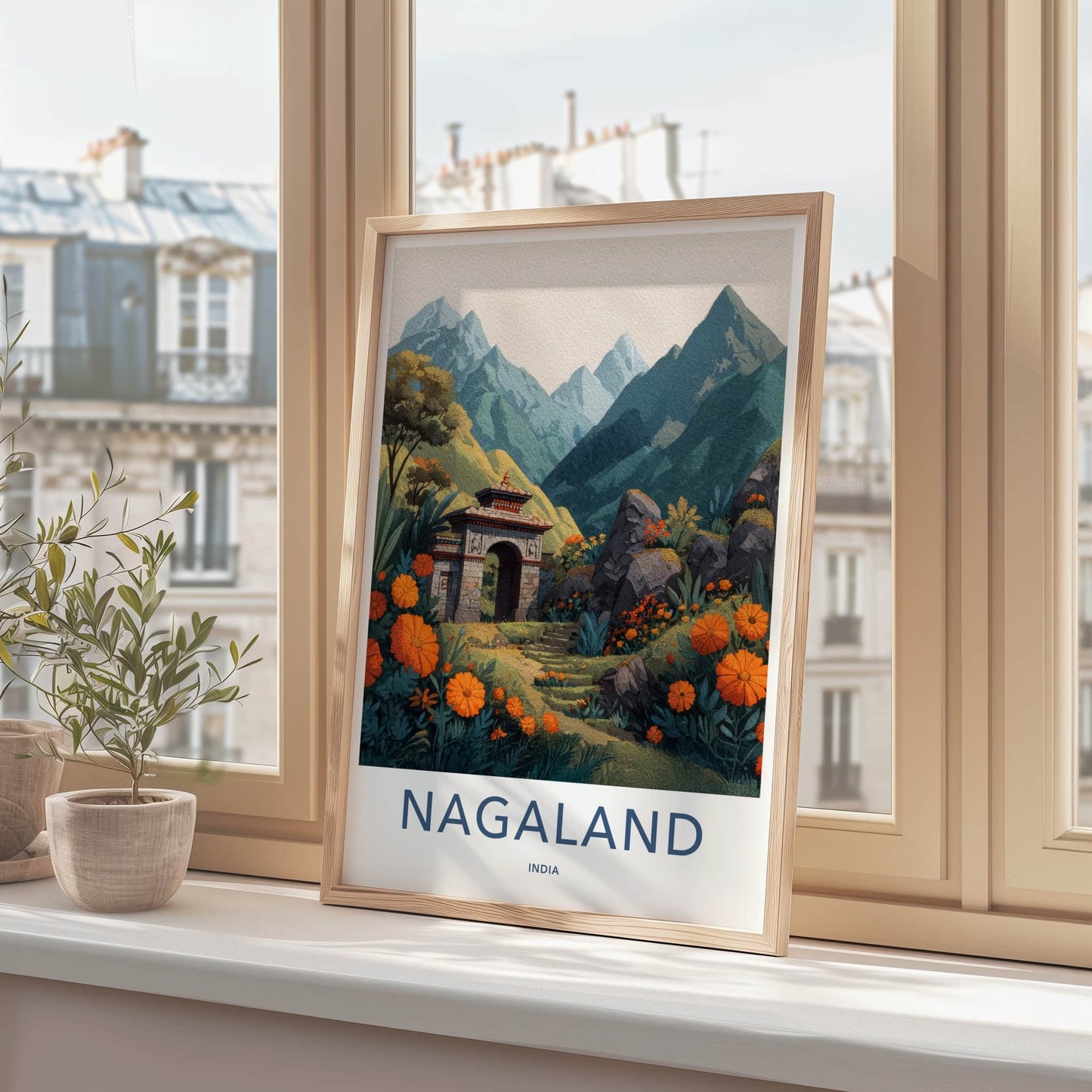Nagaland Poster - India Travel Art - Nagaland Arch Mountains Home Decor