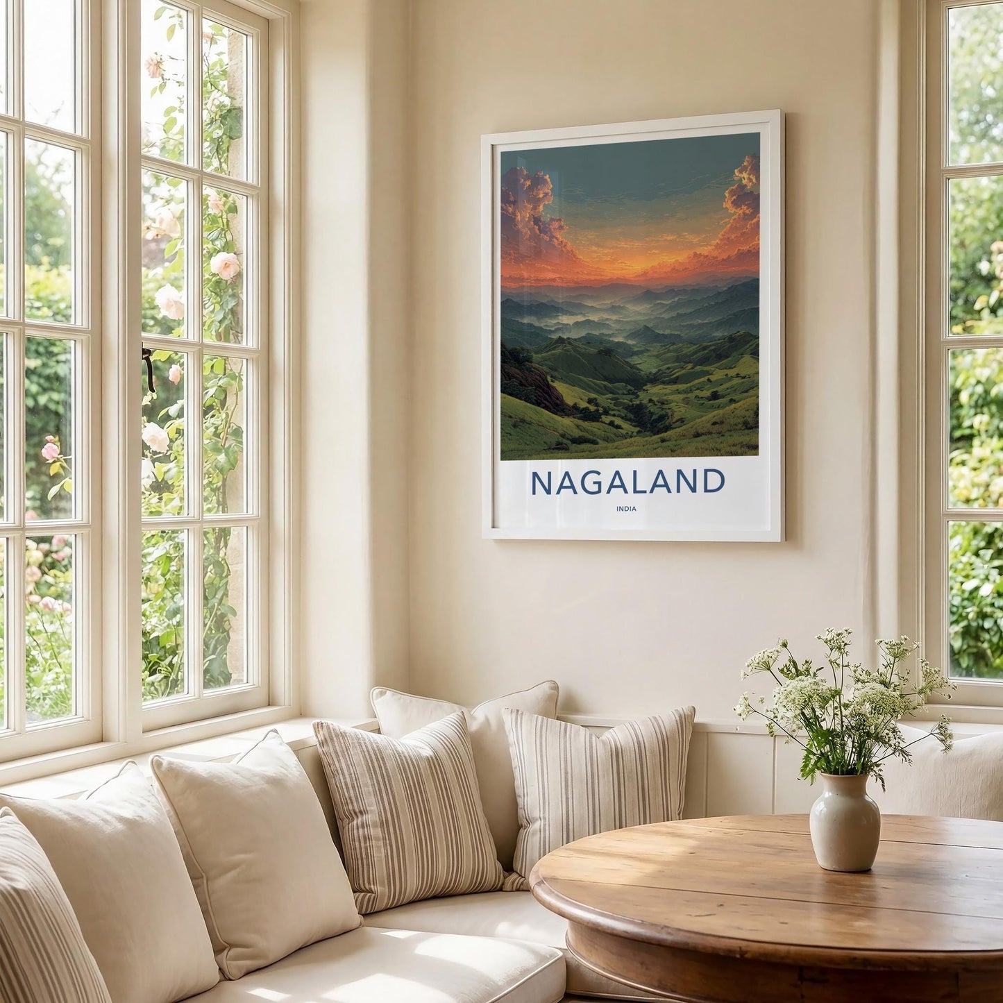 Nagaland Poster - India Travel Art - Nagaland Misty Mountains Home Decor