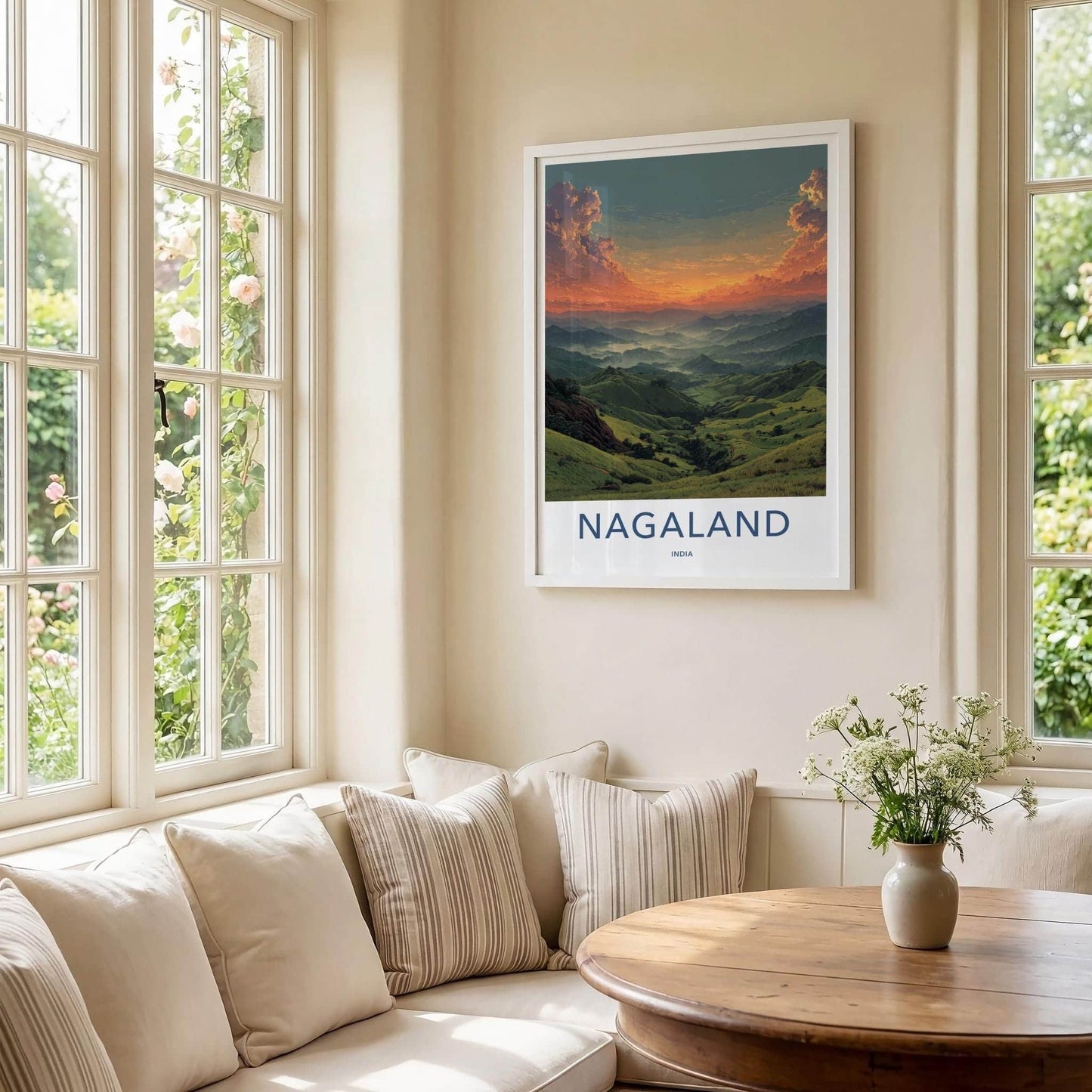 Nagaland Poster - India Travel Art - Nagaland Misty Mountains Home Decor
